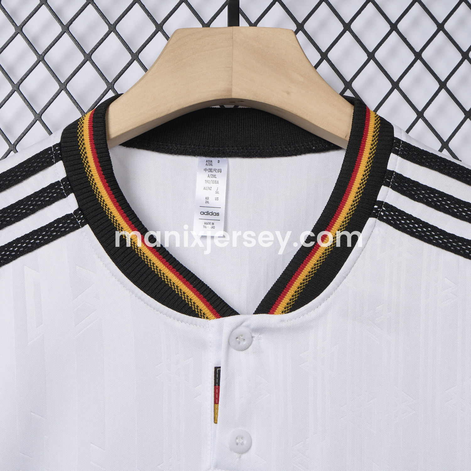 ManixJersey.com | Retro Germany 1996 Home Long Sleeves Jersey -Customize Name, Number and Patch | Worldwide Shipping