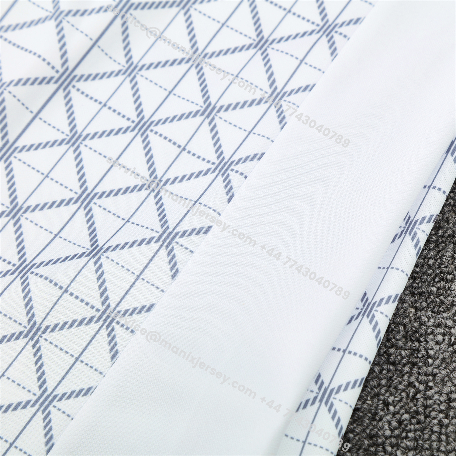 ManixJersey.com | Paris Saint-Germain PSG 25-26 Short-Sleeve Training Set - White Top & Deep Blue Shorts -Customize Name, Number and Patch | Worldwide Shipping