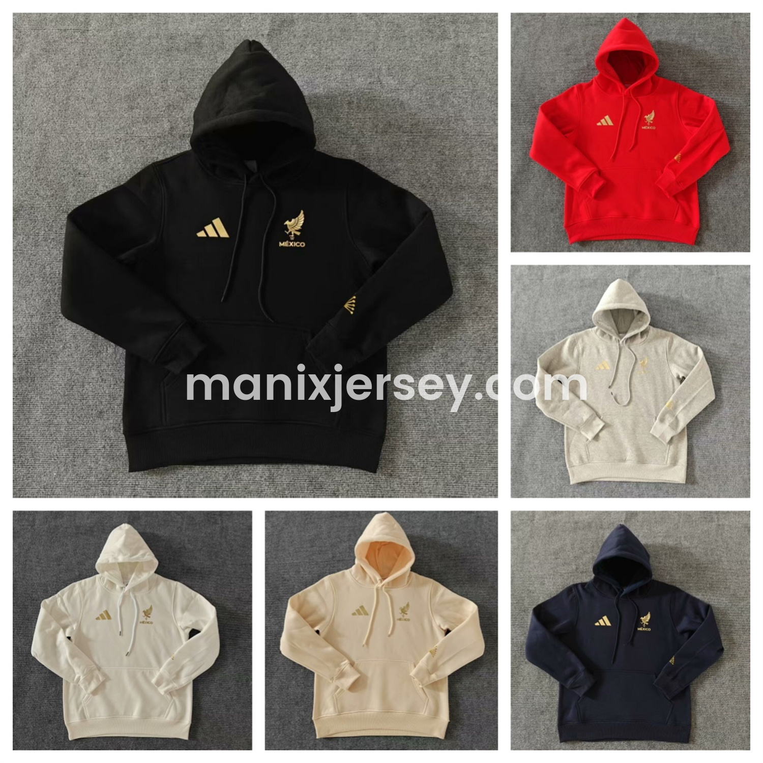 ManixJersey.com | Mexico 2025 Gold Cup Black Special Edition Unisex Pullover Hoodie -Customize Name, Number and Patch | Worldwide Shipping