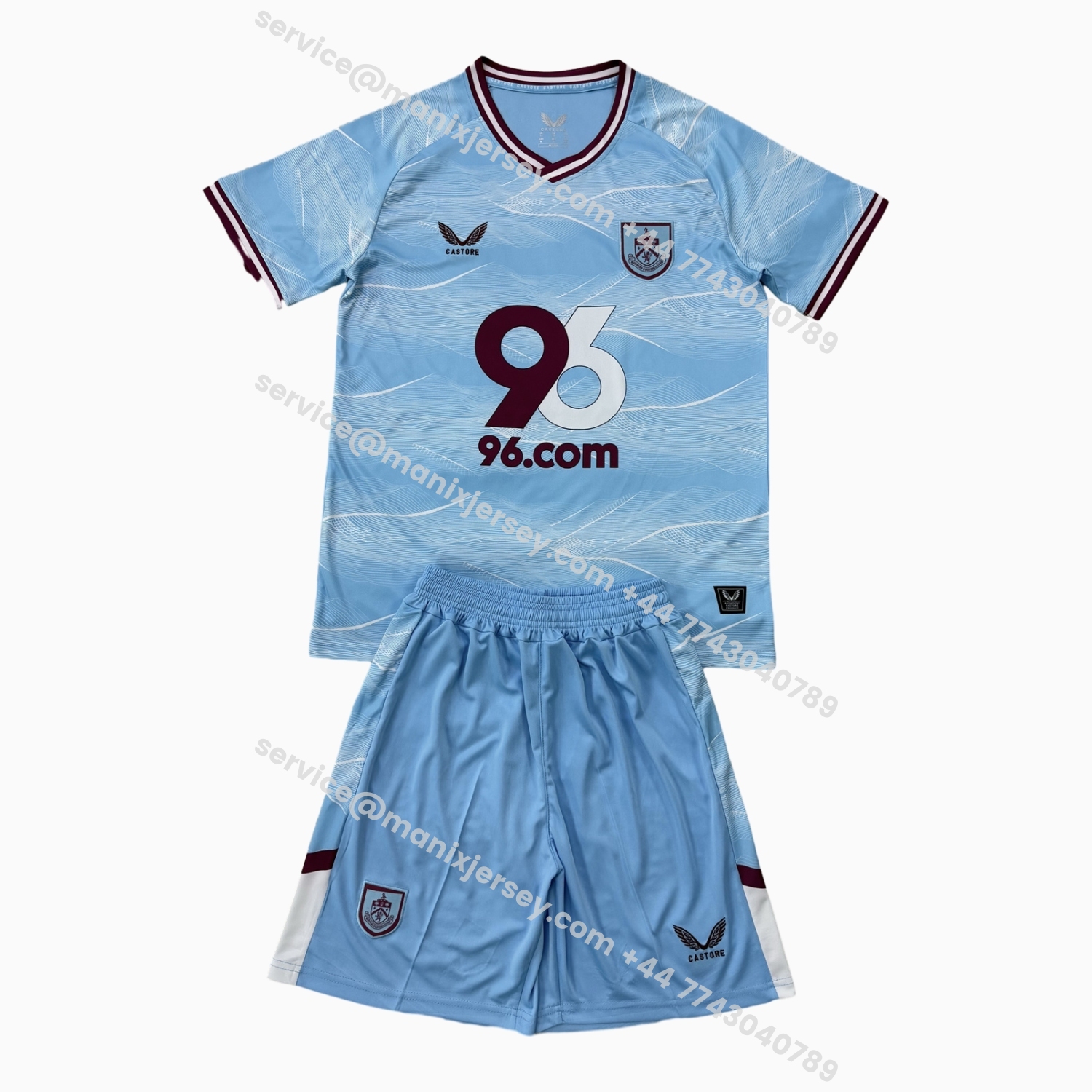 ManixJersey.com | Burnley 25-26 Away Men's Adult Jersey Set - Fans Version -Customize Name, Number and Patch | Worldwide Shipping
