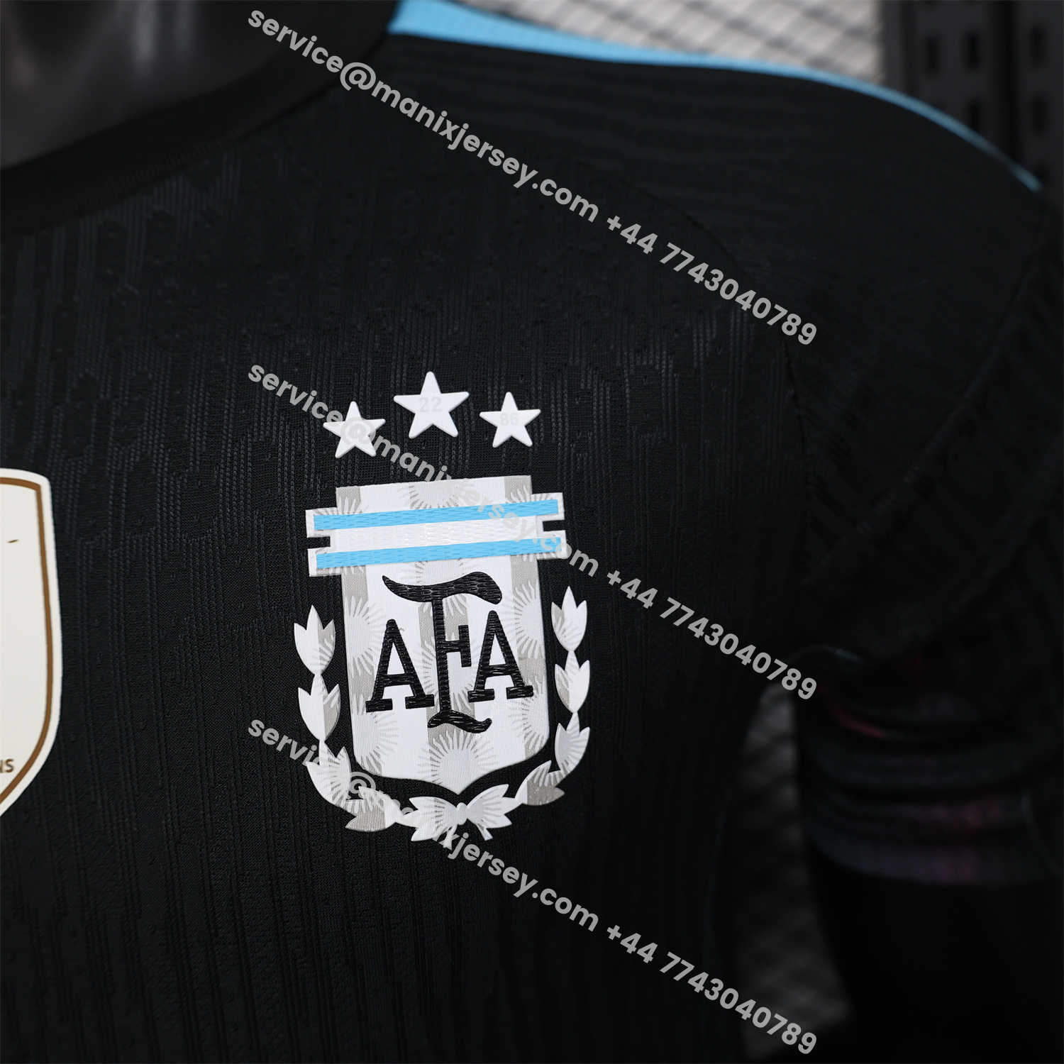 ManixJersey.com | Argentina 2026 Black Pre-Match Training Jersey - Player Version -Customize Name, Number and Patch | Worldwide Shipping