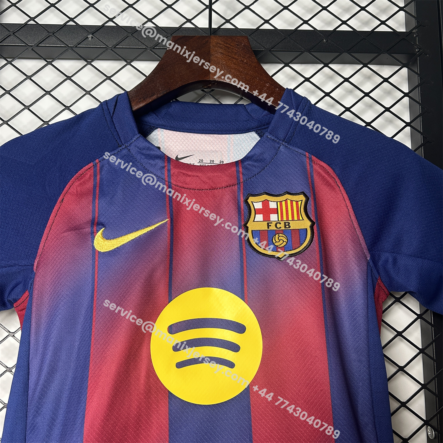 ManixJersey.com | Barcelona 25-26 Ed Sheeran Home Special Kids Kit - Fans Version -Customize Name, Number and Patch | Worldwide Shipping