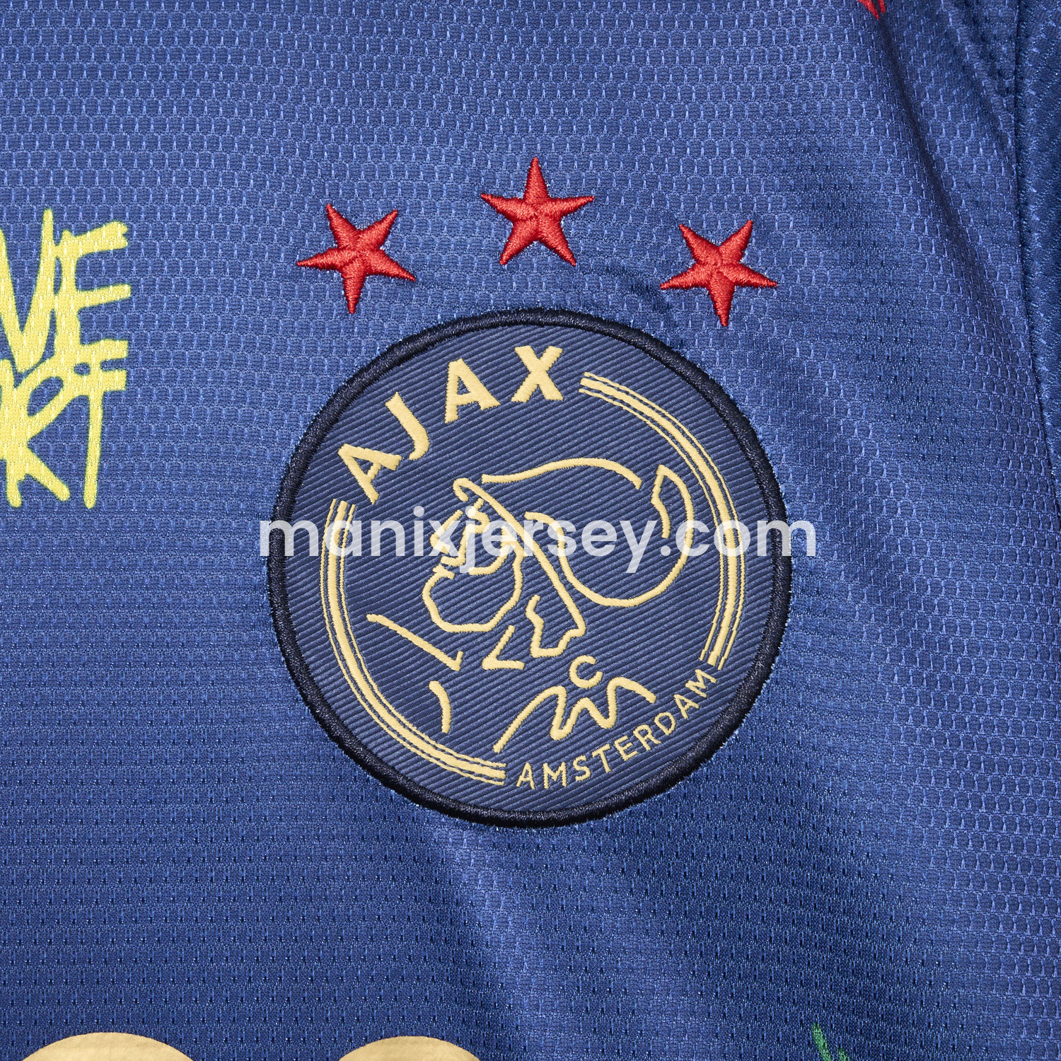 ManixJersey.com | Ajax x B-O-B Marly 2025-26 40th Blue Special Edition Jersey - Fans Version -Customize Name, Number and Patch | Worldwide Shipping