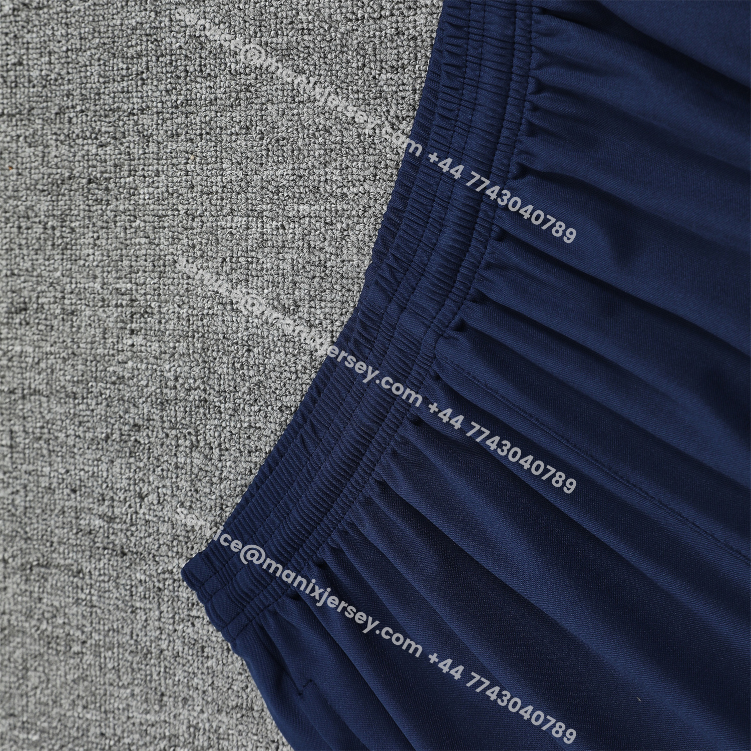 ManixJersey.com | Barcelona 25-26 Short-Sleeve Training Set - Cream Top & Deep Blue Shorts -Customize Name, Number and Patch | Worldwide Shipping