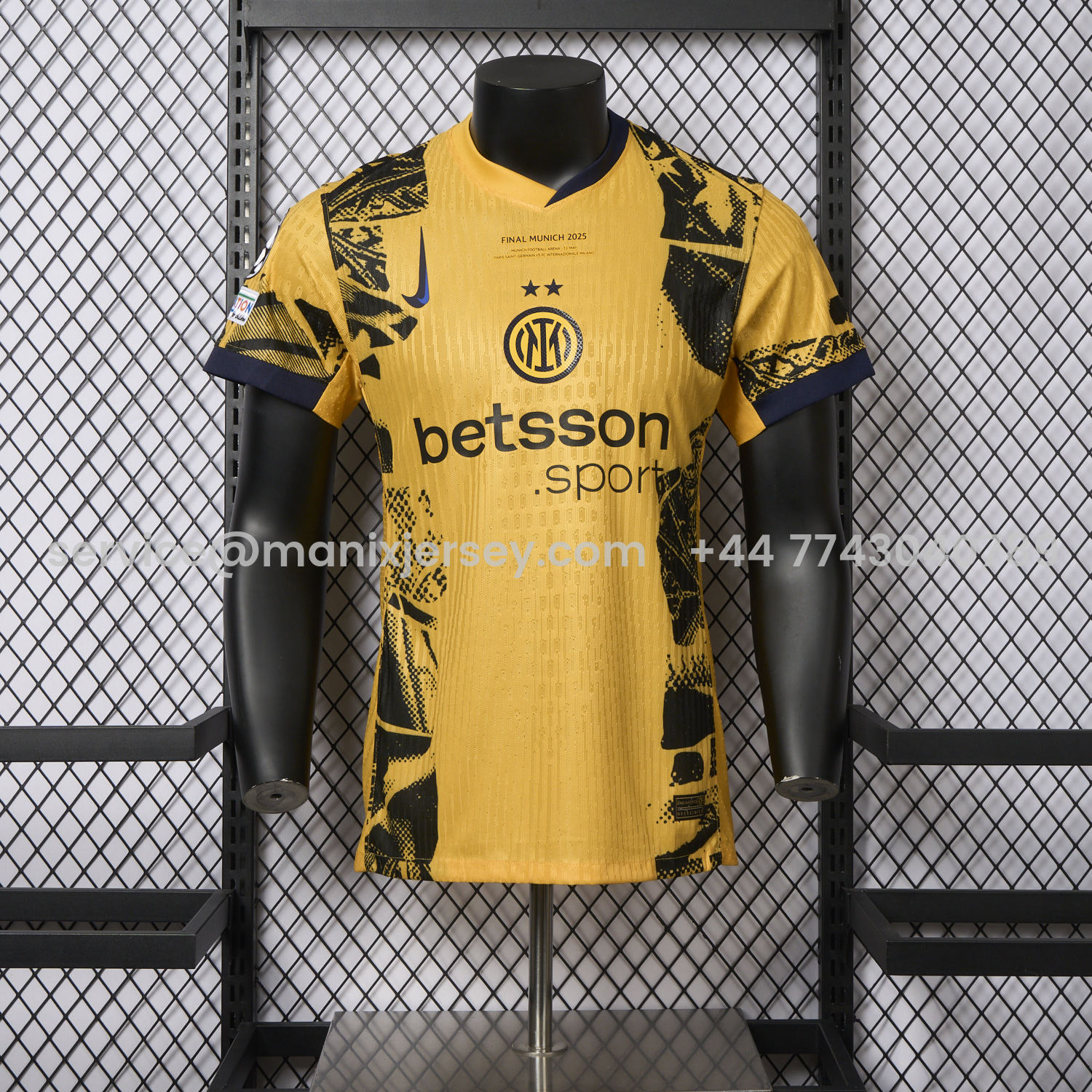 ManixJersey.com | Inter Milan 24-25 Third Champions League Final Jersey - Player Version -Customize Name, Number and Patch | Worldwide Shipping