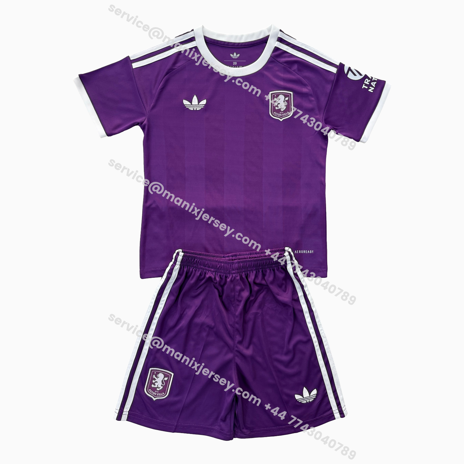 ManixJersey.com | Aston Villa 25-26 Purple Goalkeeper Kids Kit -Customize Name, Number and Patch | Worldwide Shipping