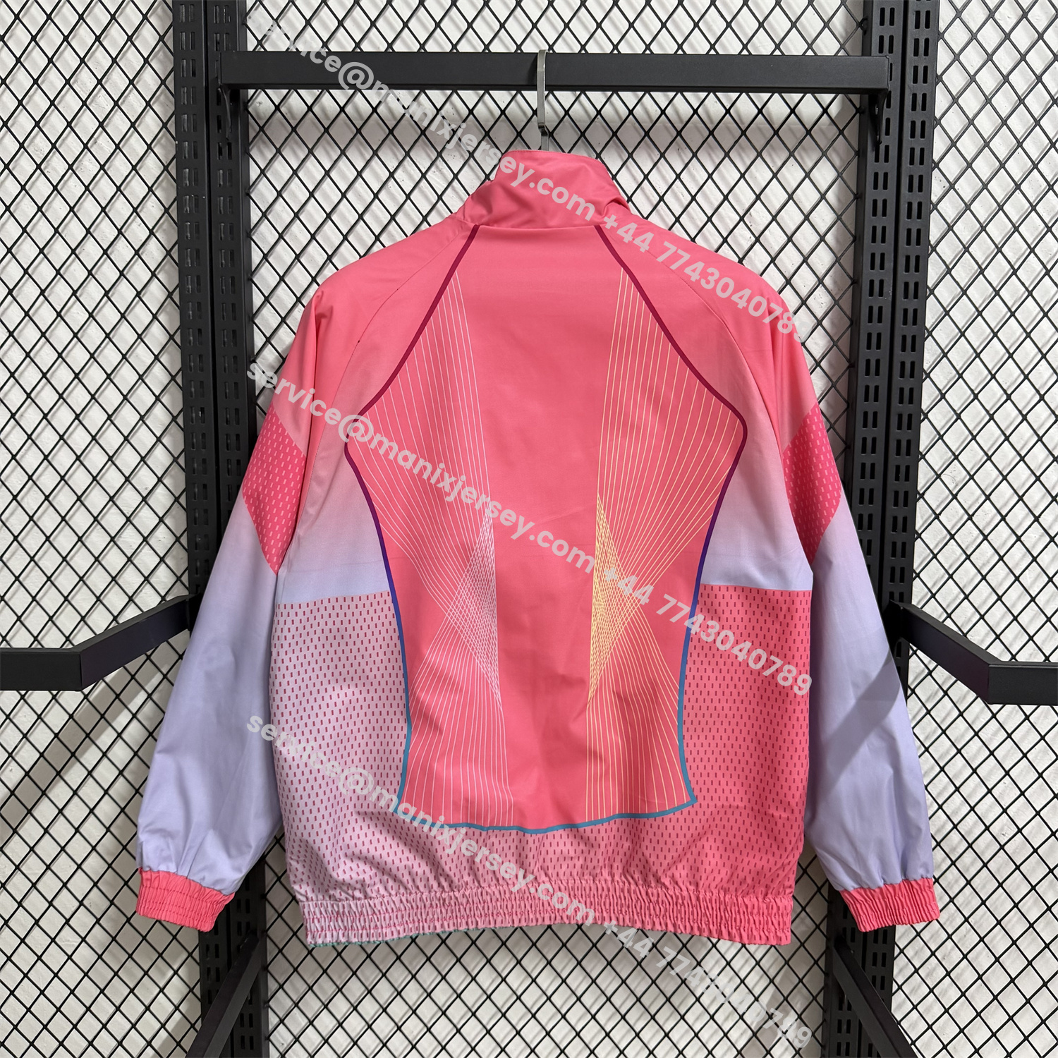 ManixJersey.com | Barcelona 25-26 Double Sided Reversible Windbreaker - Green & Pink -Customize Name, Number and Patch | Worldwide Shipping