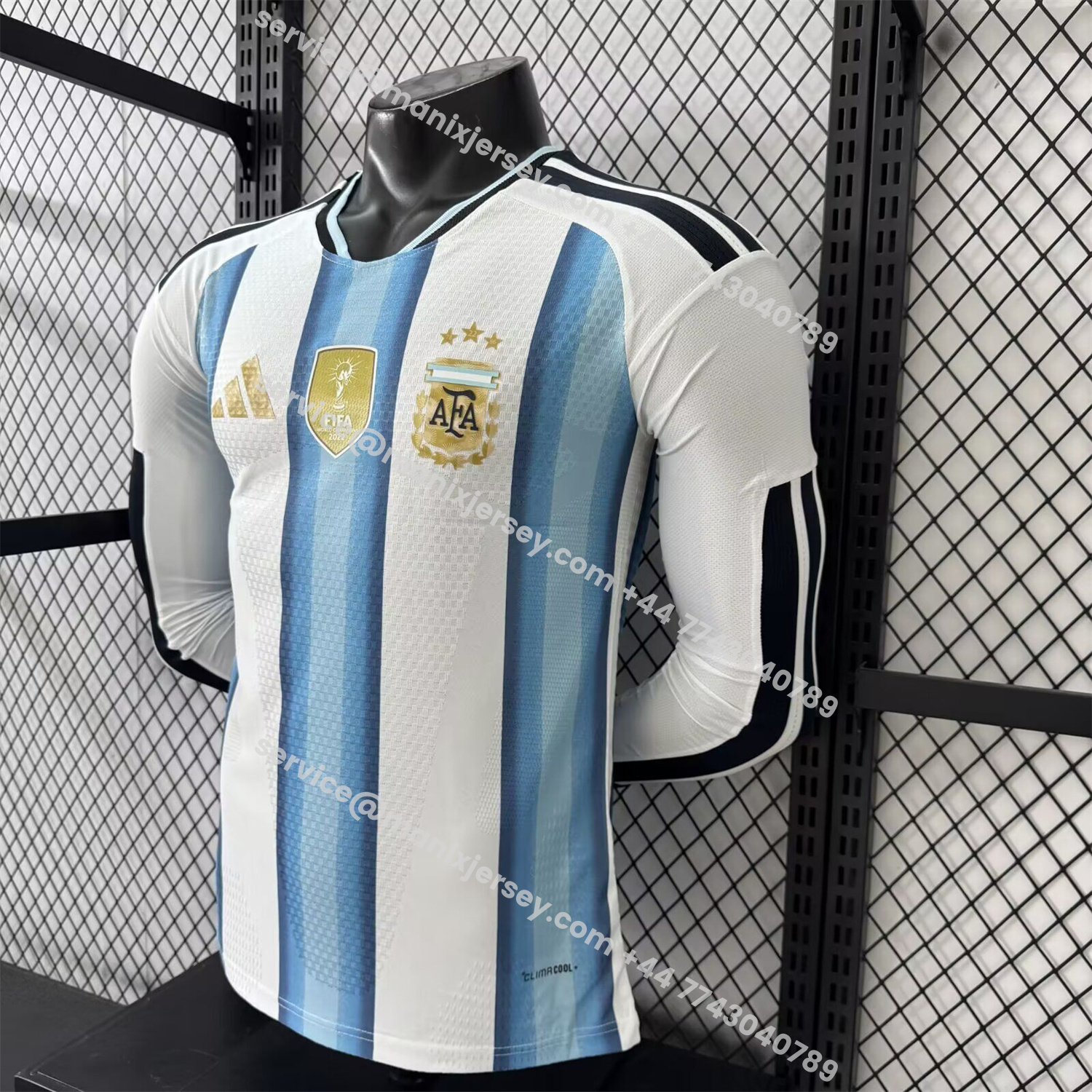 ManixJersey.com | Argentina 2026 Home Long Sleeves Jersey - Player Version -Customize Name, Number and Patch | Worldwide Shipping