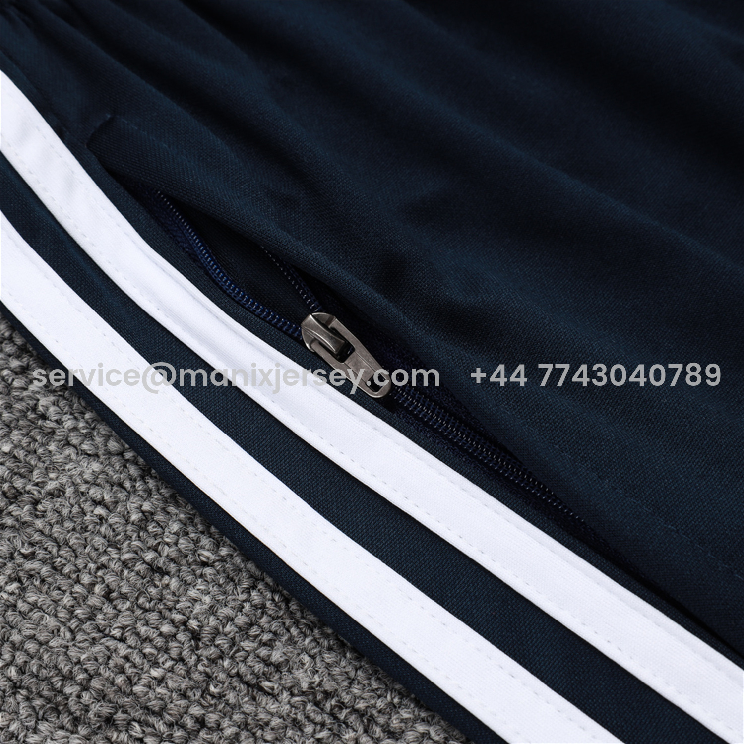 ManixJersey.com | Real Madrid 25-26 Long Sleeve Training Set - Deep Blue Urban Purist Style -Customize Name, Number and Patch | Worldwide Shipping