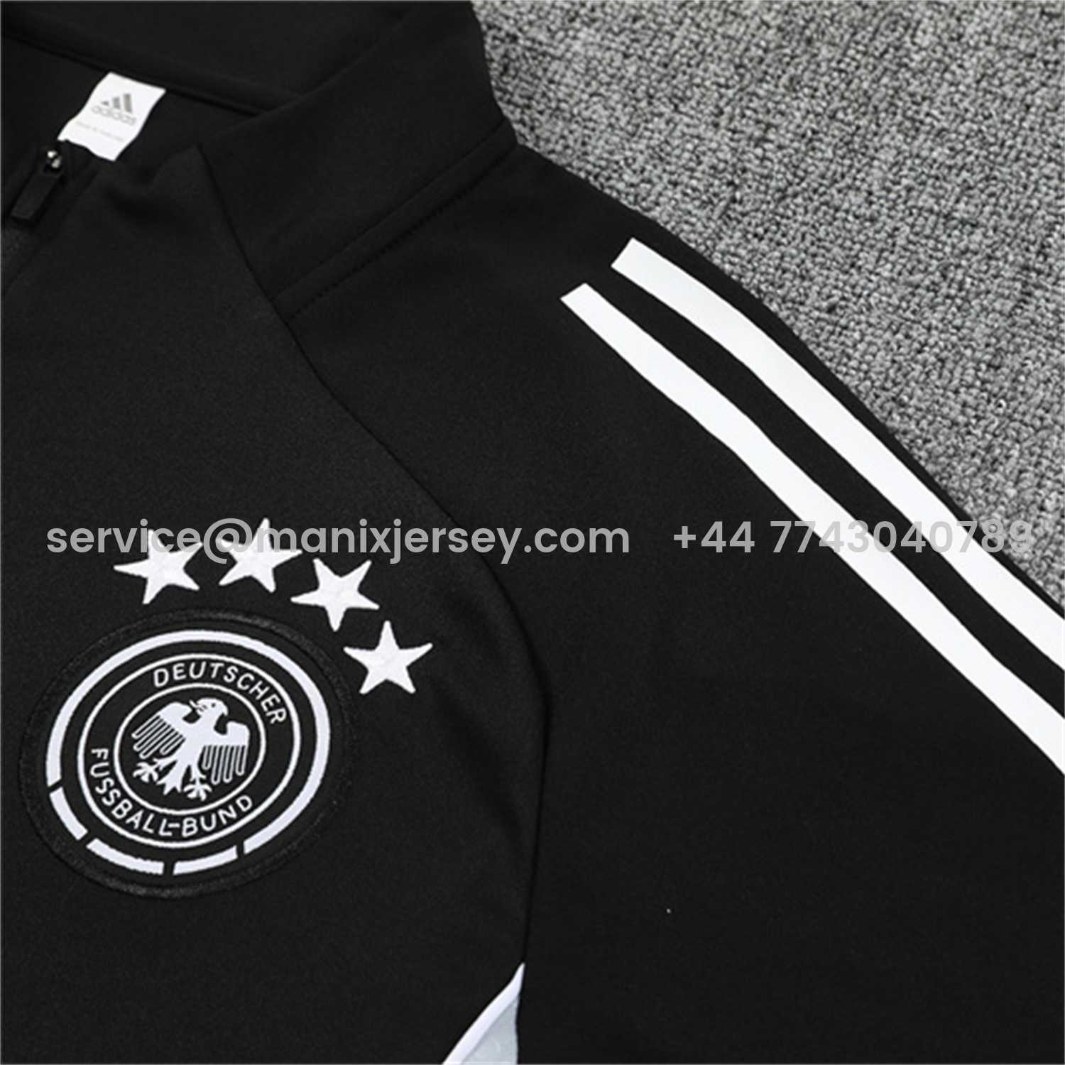 ManixJersey.com | Germany 25-26 Kids Long Sleeve Training Set - Black Top and Black Pants -Customize Name, Number and Patch | Worldwide Shipping