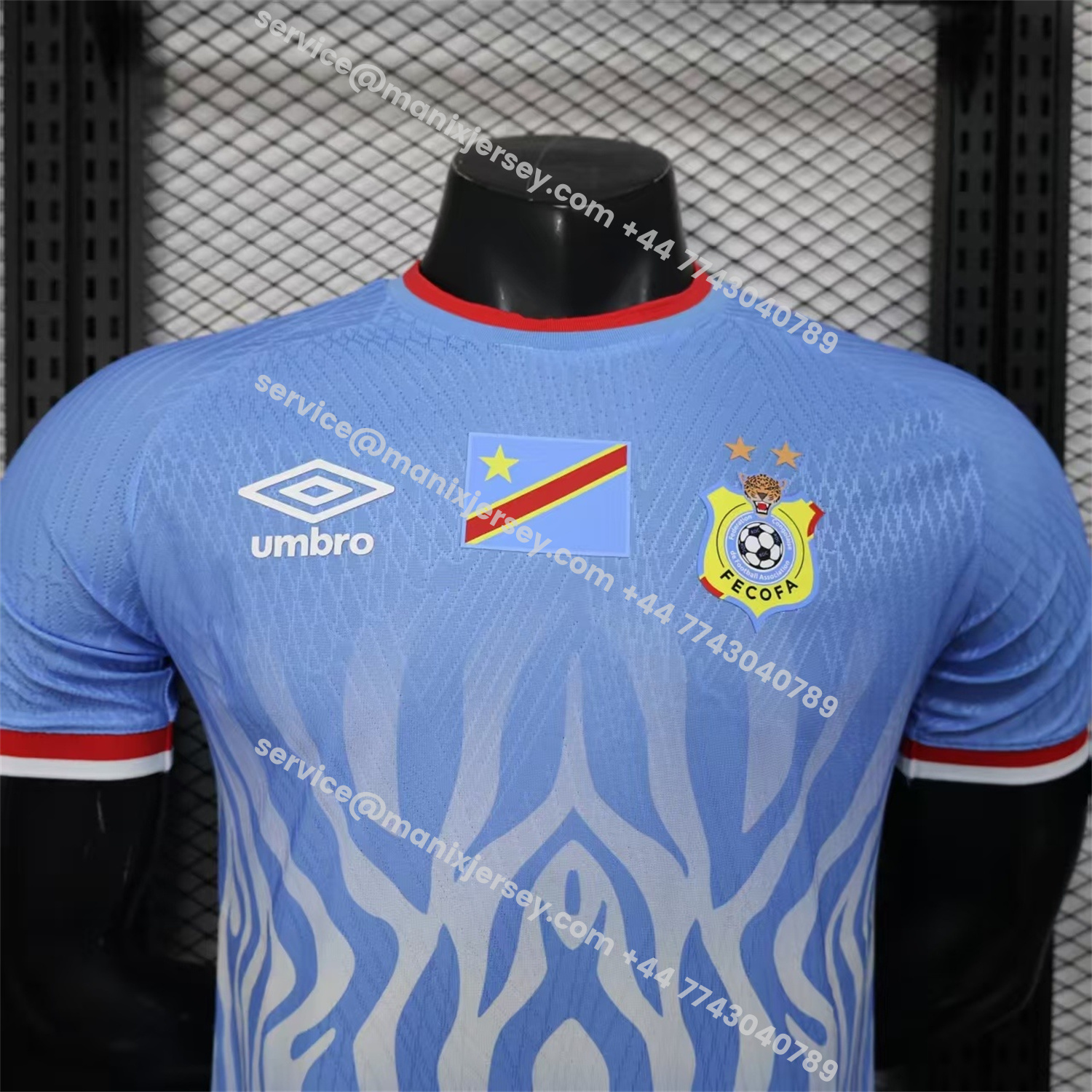 ManixJersey.com | Congo 2026 Home Blue Jersey - Player Version -Customize Name, Number and Patch | Worldwide Shipping