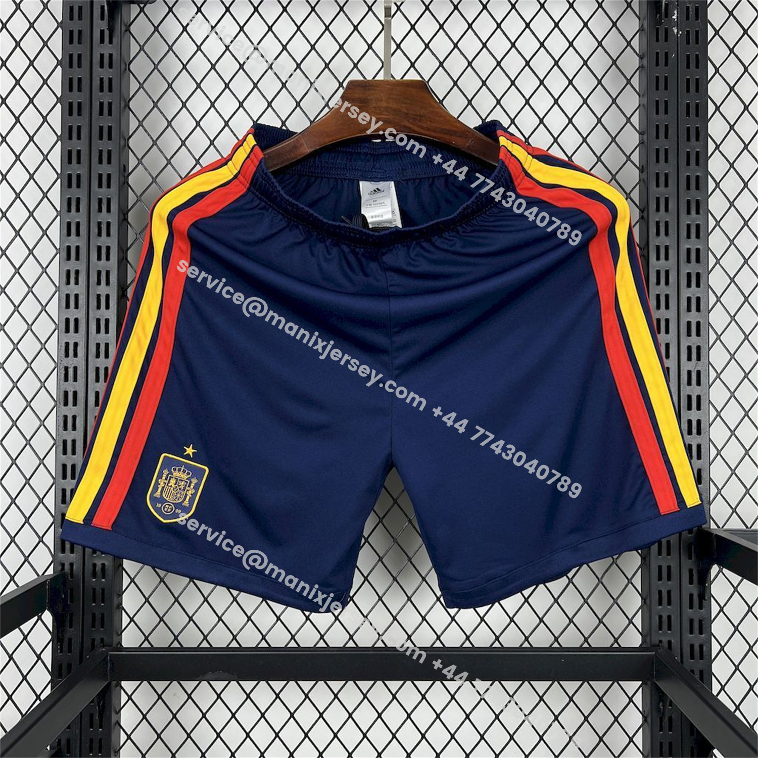 ManixJersey.com | Spain 2026 Home Dark Blue Shorts - Fans Version -Customize Name, Number and Patch | Worldwide Shipping