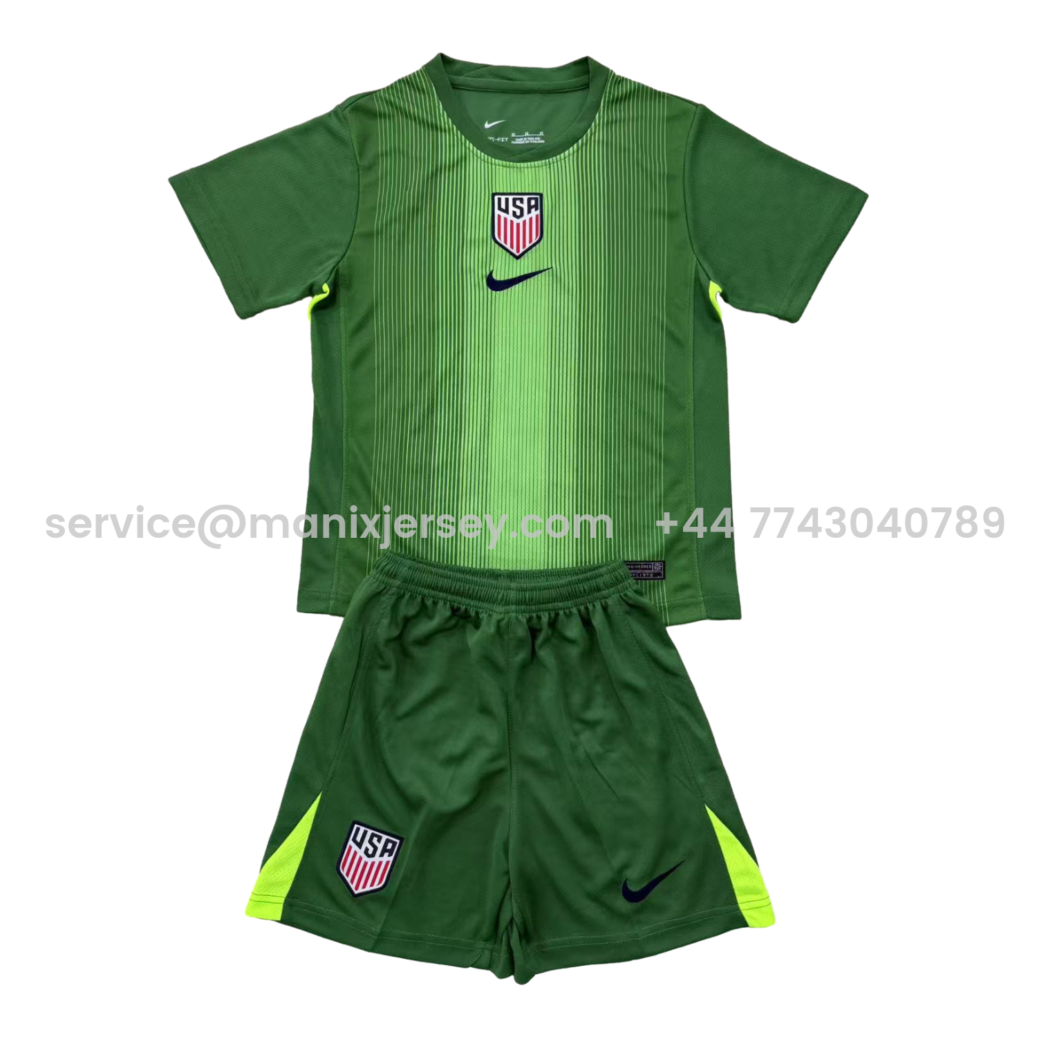 ManixJersey.com | United States USA 25-26 Green Goalkeeper Men's Adult Jersey Set - Fans Version -Customize Name, Number and Patch | Worldwide Shipping