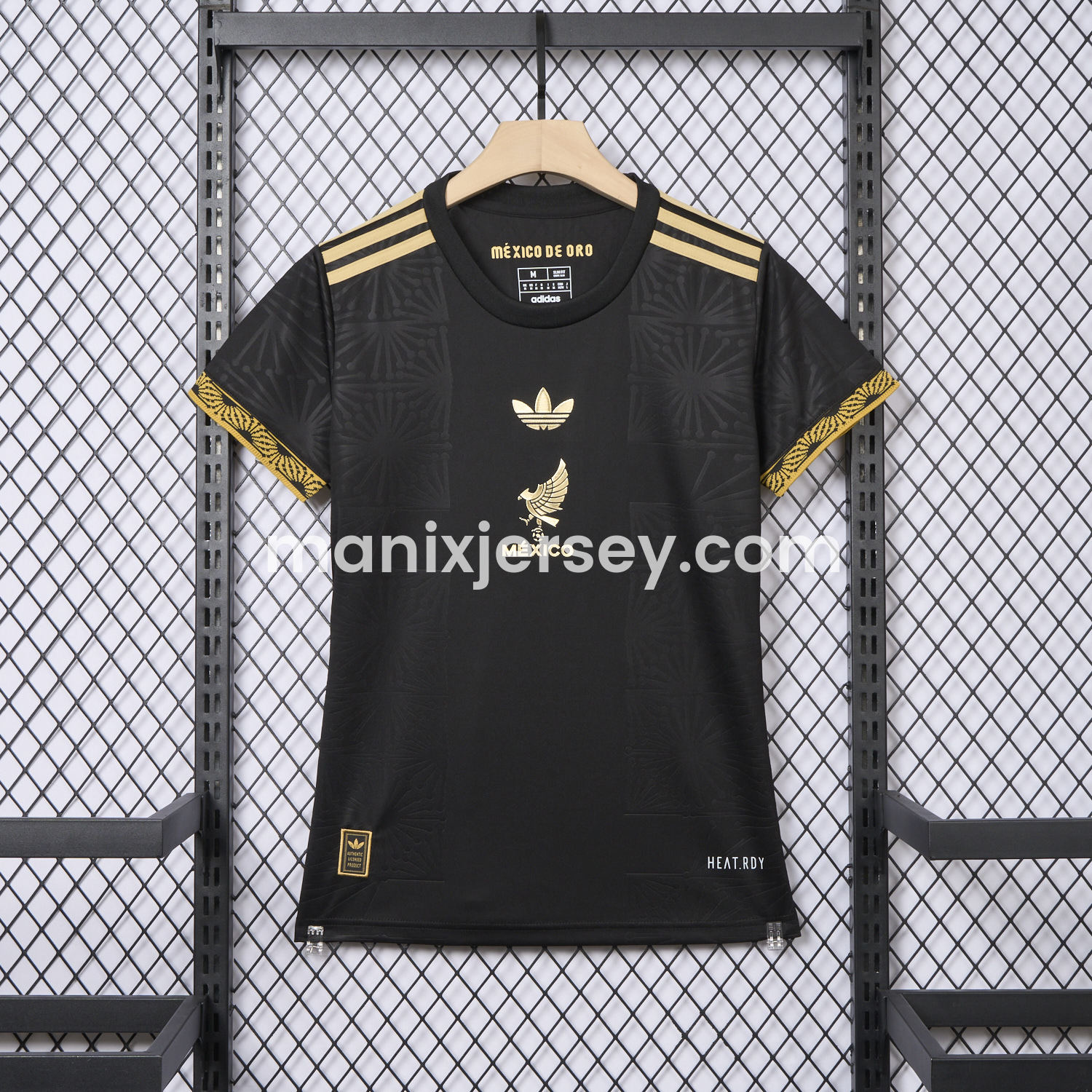 ManixJersey.com | Women's Mexico 2025 Gold Cup Black Jersey - Fans Version -Customize Name, Number and Patch | Worldwide Shipping