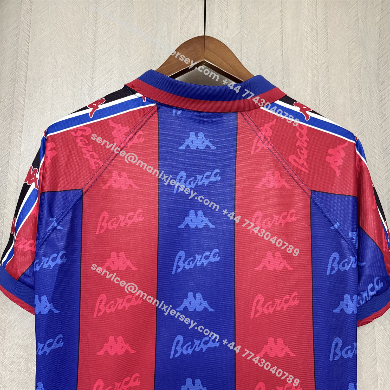 ManixJersey.com | Retro Barcelona 1995-97 Home Jersey -Customize Name, Number and Patch | Worldwide Shipping