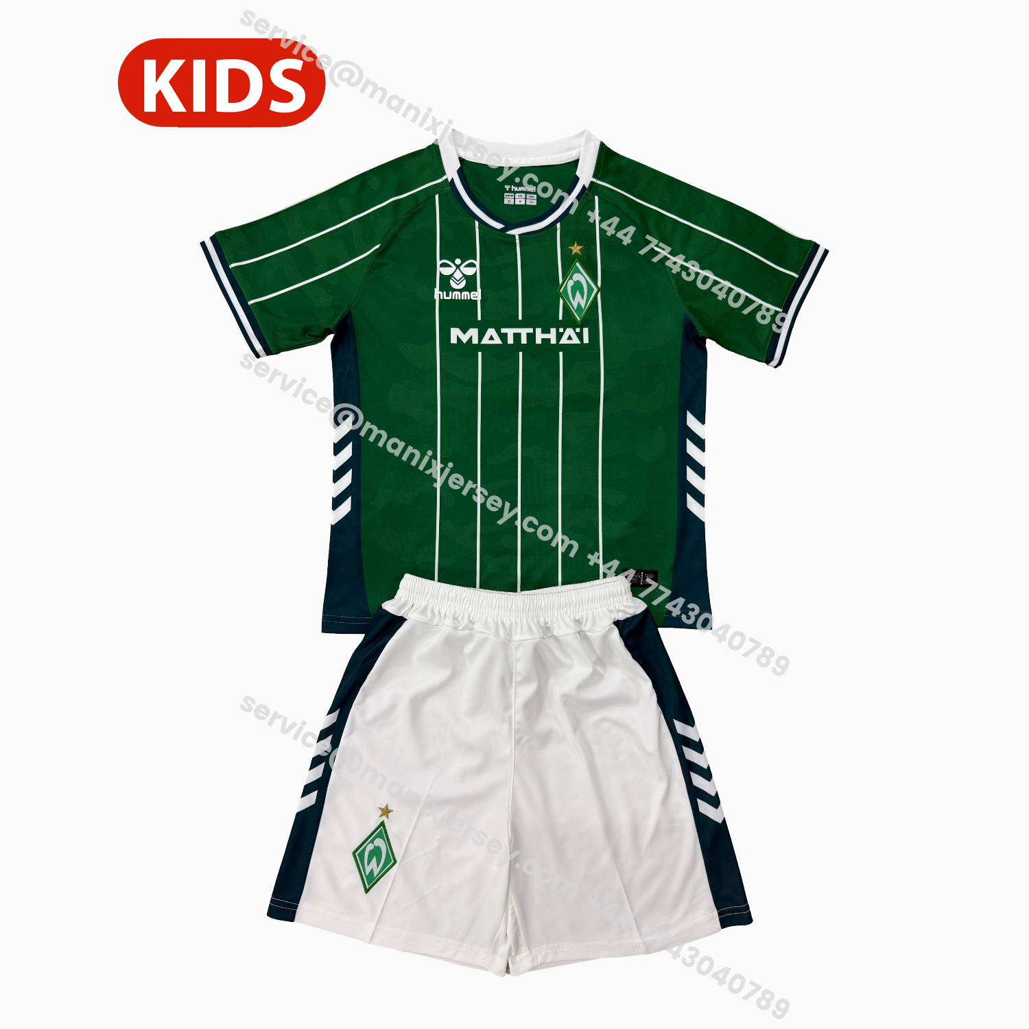 ManixJersey.com | Werder Bremen 25-26 Home Kids Kit -Customize Name, Number and Patch | Worldwide Shipping