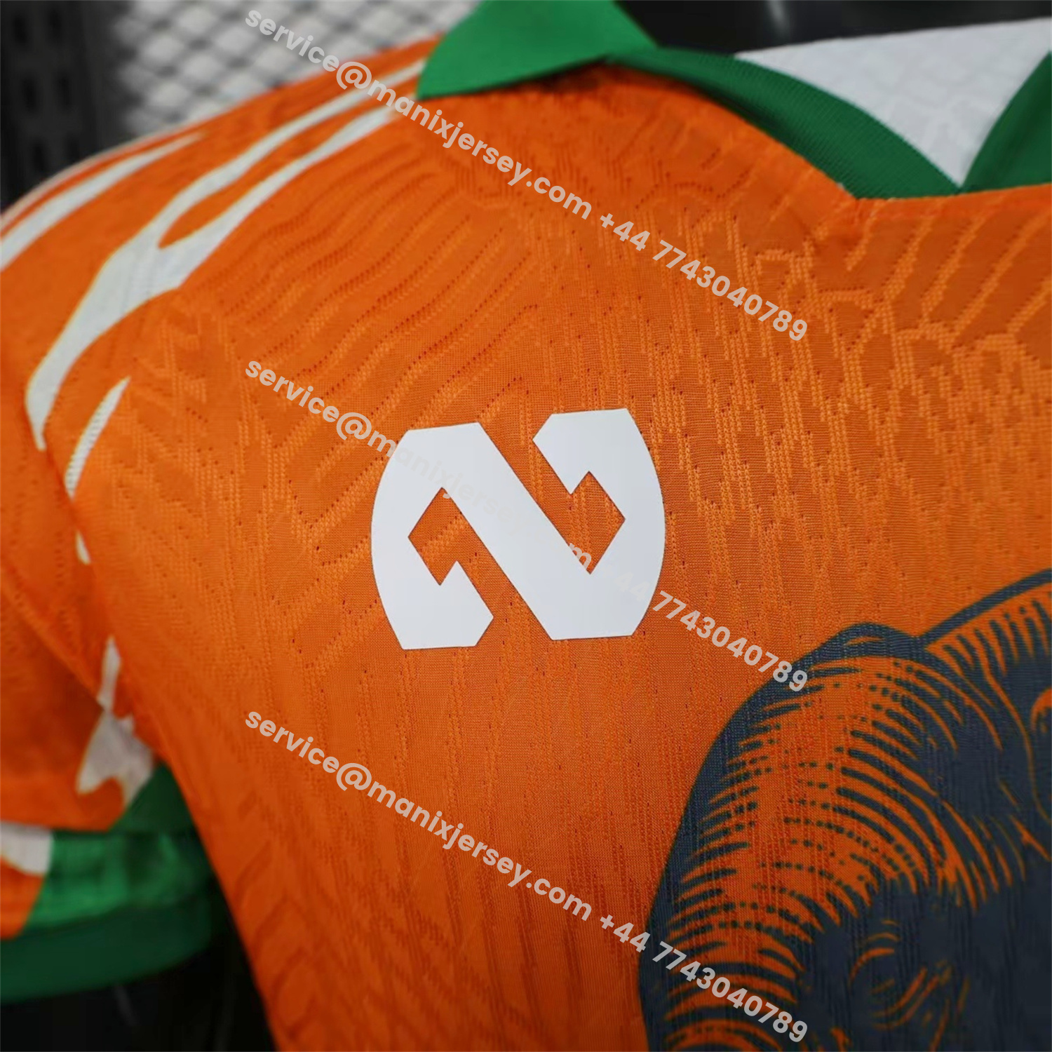 ManixJersey.com | Ivory Coast 25-26 Elephant And Kid Orange Jersey - Player Version -Customize Name, Number and Patch | Worldwide Shipping