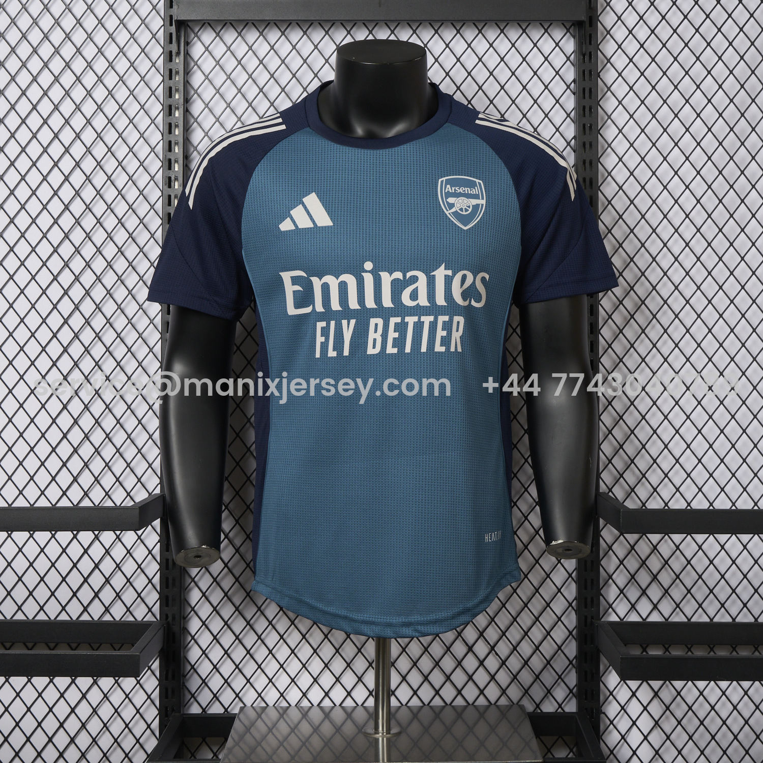 ManixJersey.com | Arsenal 25-26 Blue Training Jersey - Player Version -Customize Name, Number and Patch | Worldwide Shipping