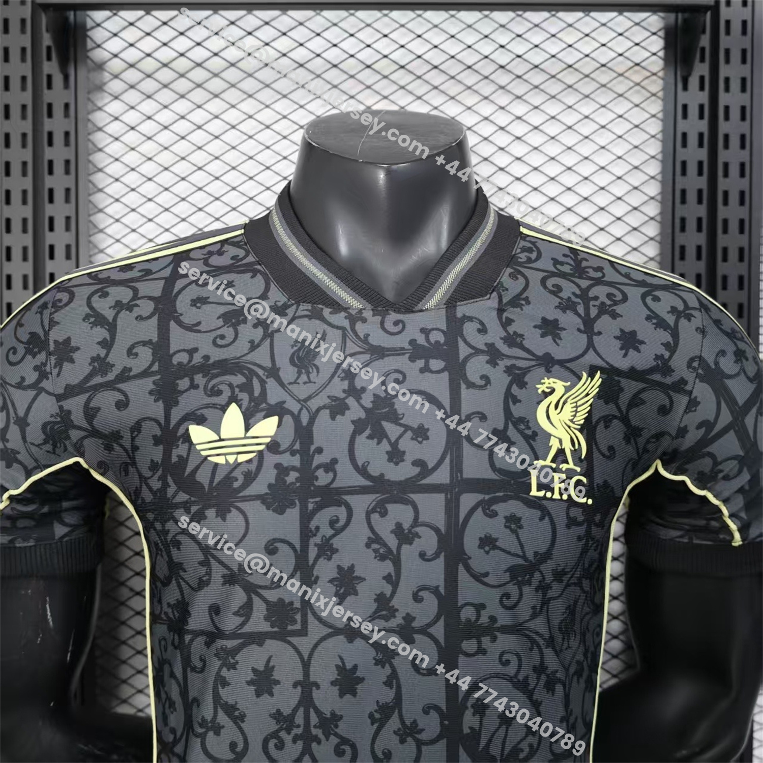ManixJersey.com | Liver.pool 25-26 Black Floral Pattern Special Jersey - Player Version -Customize Name, Number and Patch | Worldwide Shipping