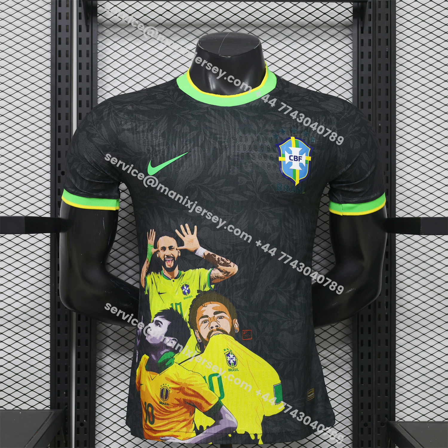 Brazil 2026 Black With Green Trim Brazilian Football Players Special Edition Jersey - Player Version:football jersey mysite: unitedjerseyfootball 邓江浪:football