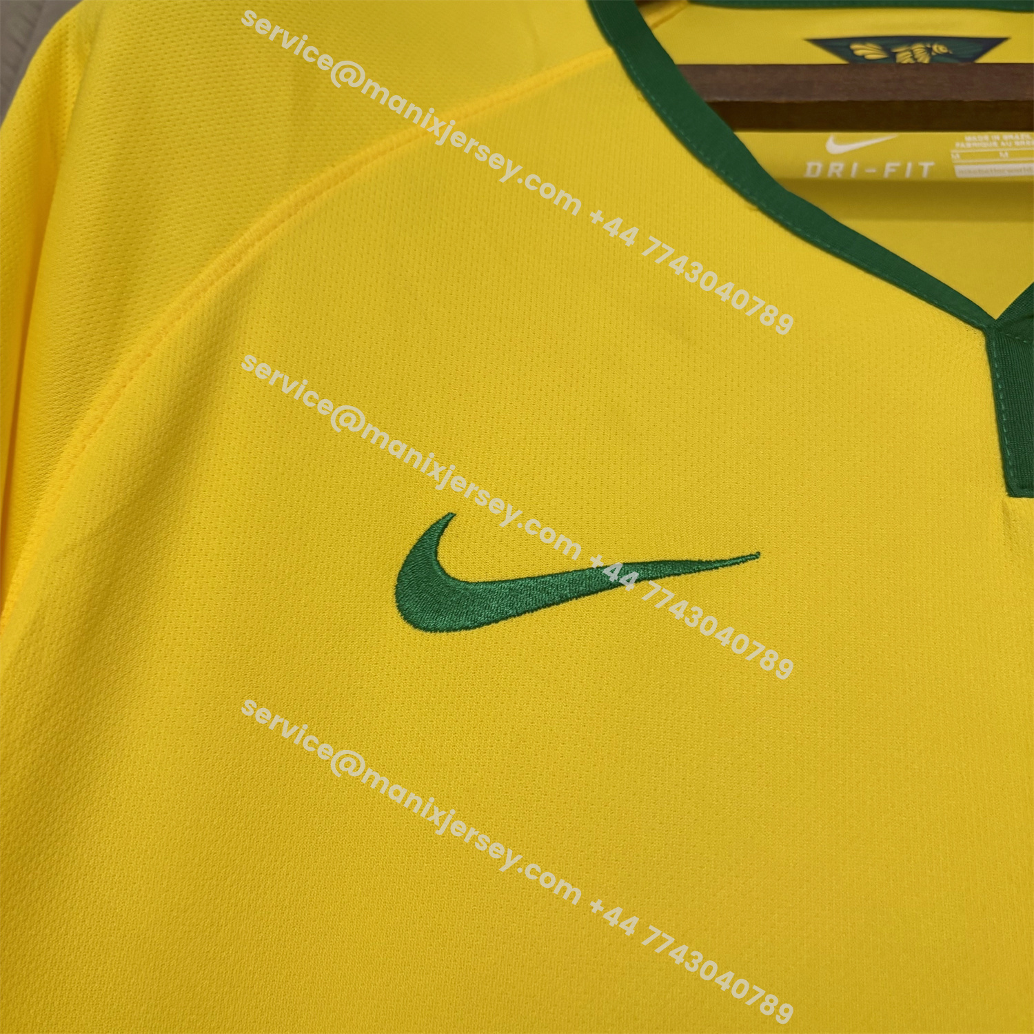 ManixJersey.com | Retro Brazil 2014 Home Jersey -Customize Name, Number and Patch | Worldwide Shipping