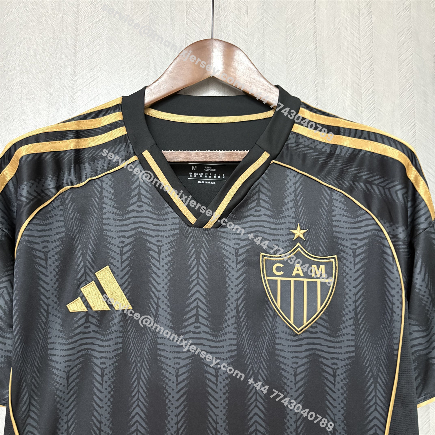 ManixJersey.com | Atletico Mineiro 25-26 Third Black And Gold Jersey - Fans Version -Customize Name, Number and Patch | Worldwide Shipping