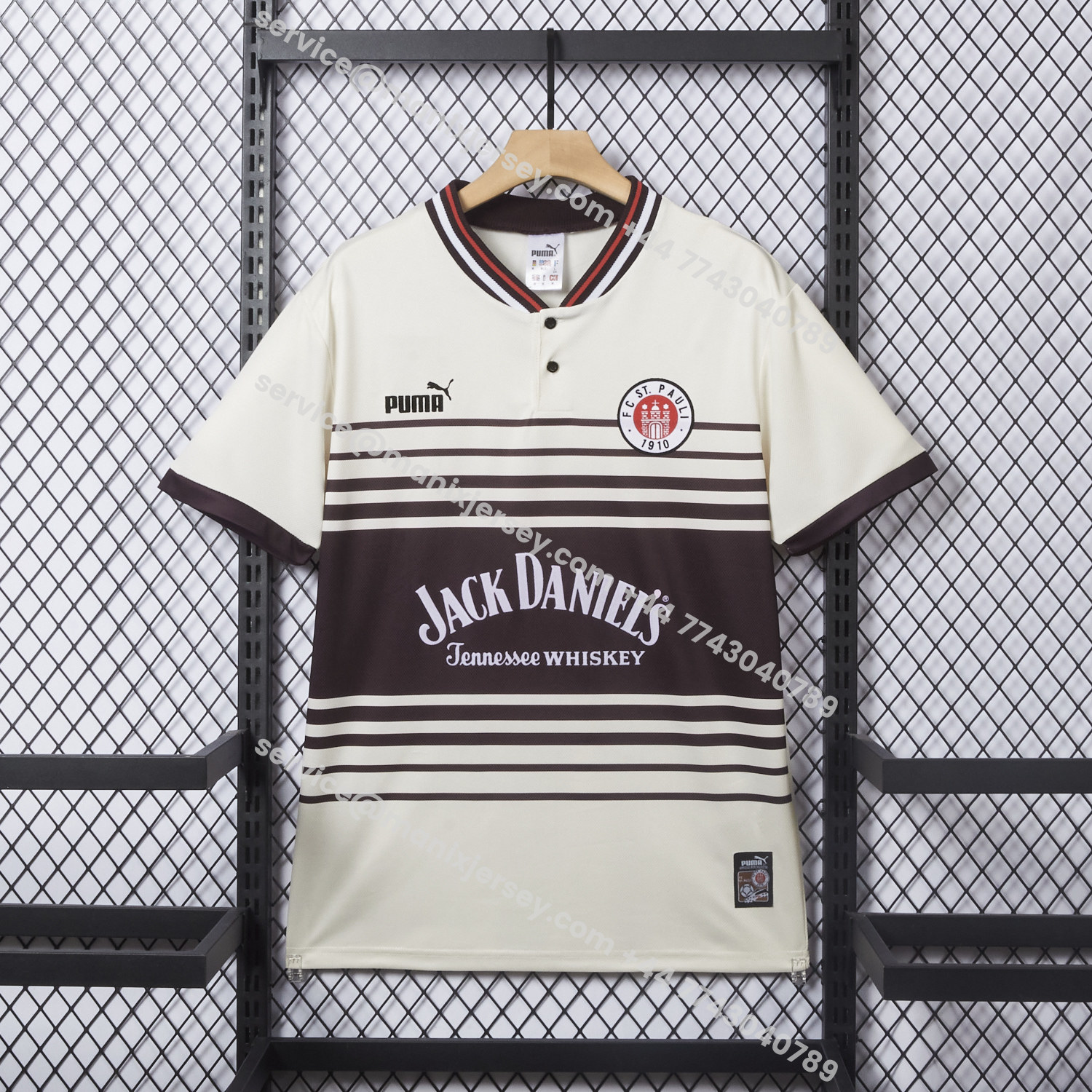 ManixJersey.com | Retro St. Pauli 1997-98 Home Jersey -Customize Name, Number and Patch | Worldwide Shipping