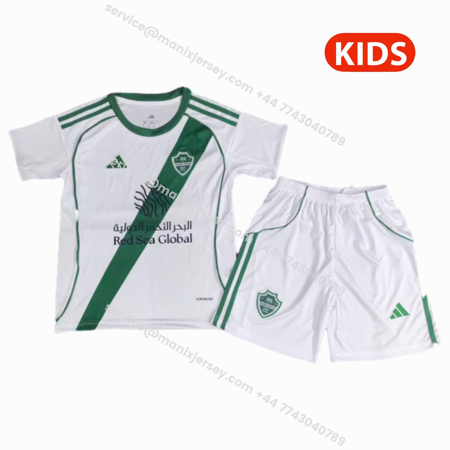 ManixJersey.com | Al-Ahli SFC Jeddah Nationals 25-26 Home Kids Kit -Customize Name, Number and Patch | Worldwide Shipping