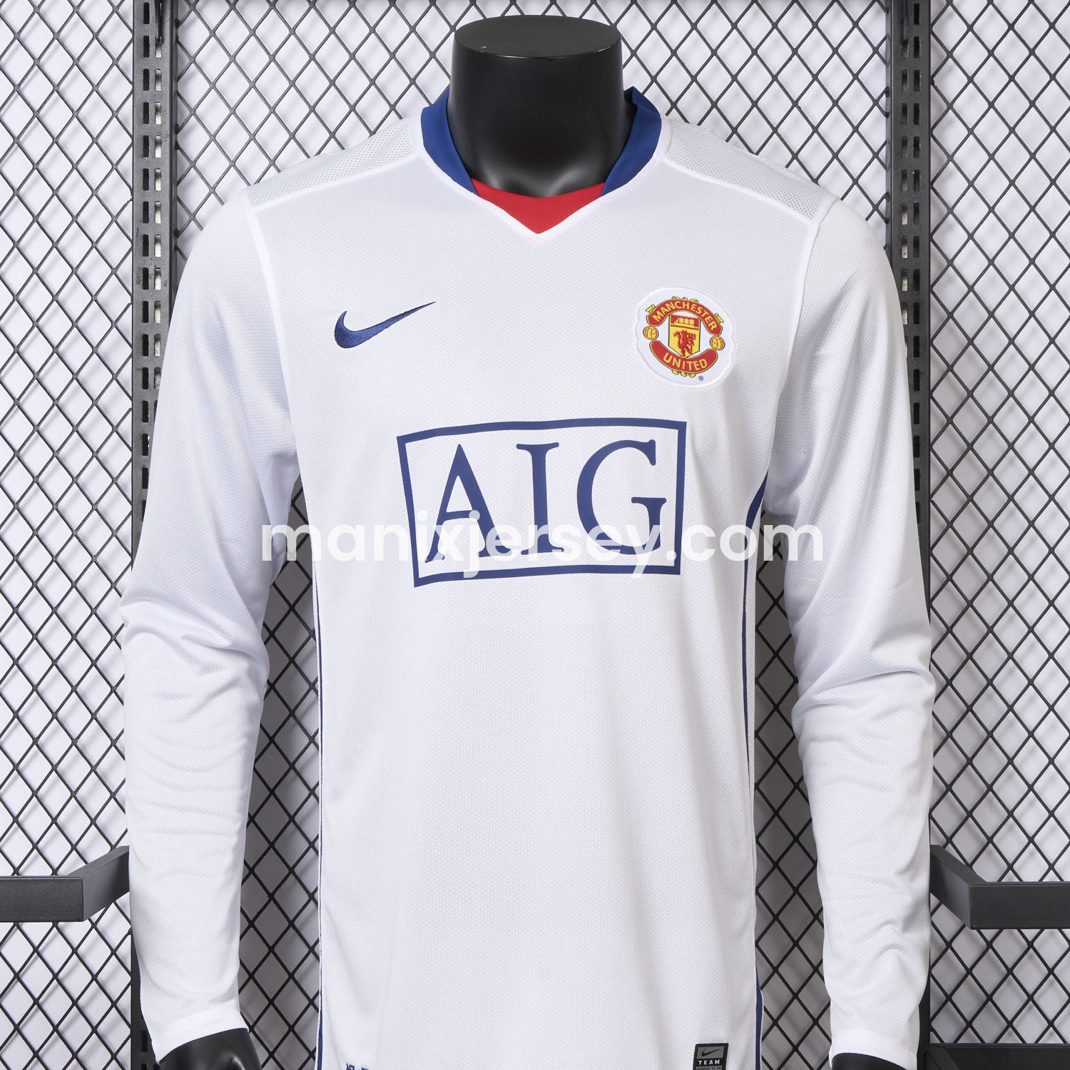 ManixJersey.com | Retro Manchester United 2008-09 Away Long Sleeve Jersey - Player Version -Customize Name, Number and Patch | Worldwide Shipping