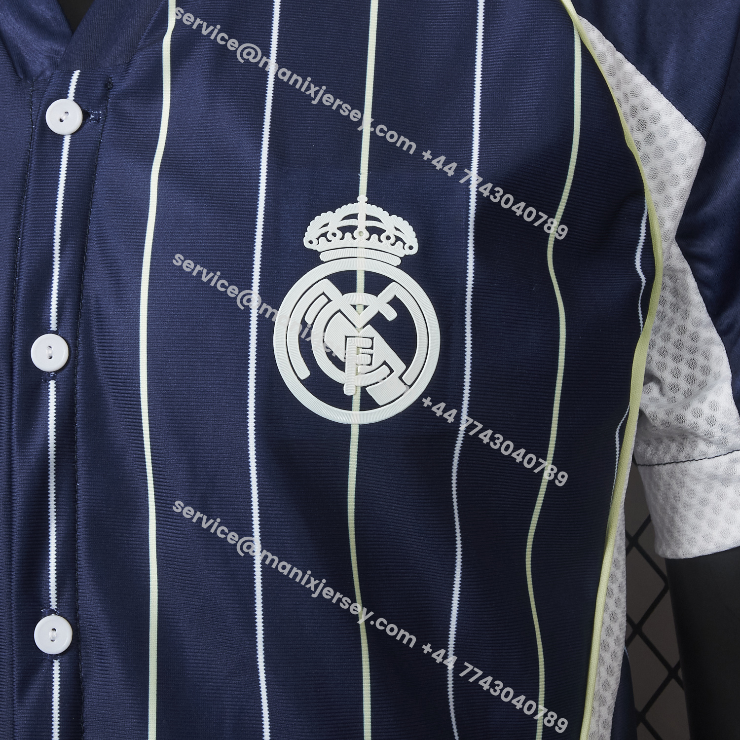ManixJersey.com | Real Madrid 25-26 Deep Blue Baseball Jersey - Player Version -Customize Name, Number and Patch | Worldwide Shipping
