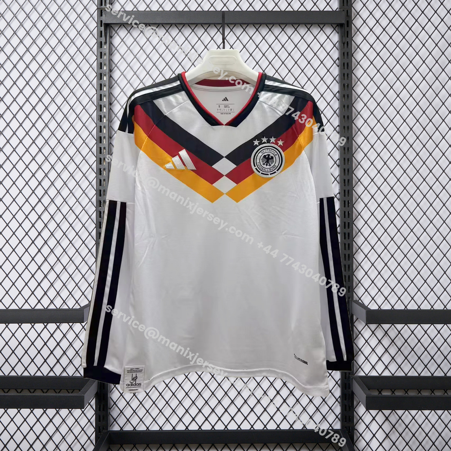 ManixJersey.com | Germany 2026 Home Long Sleeves Jersey - Fans Version -Customize Name, Number and Patch | Worldwide Shipping