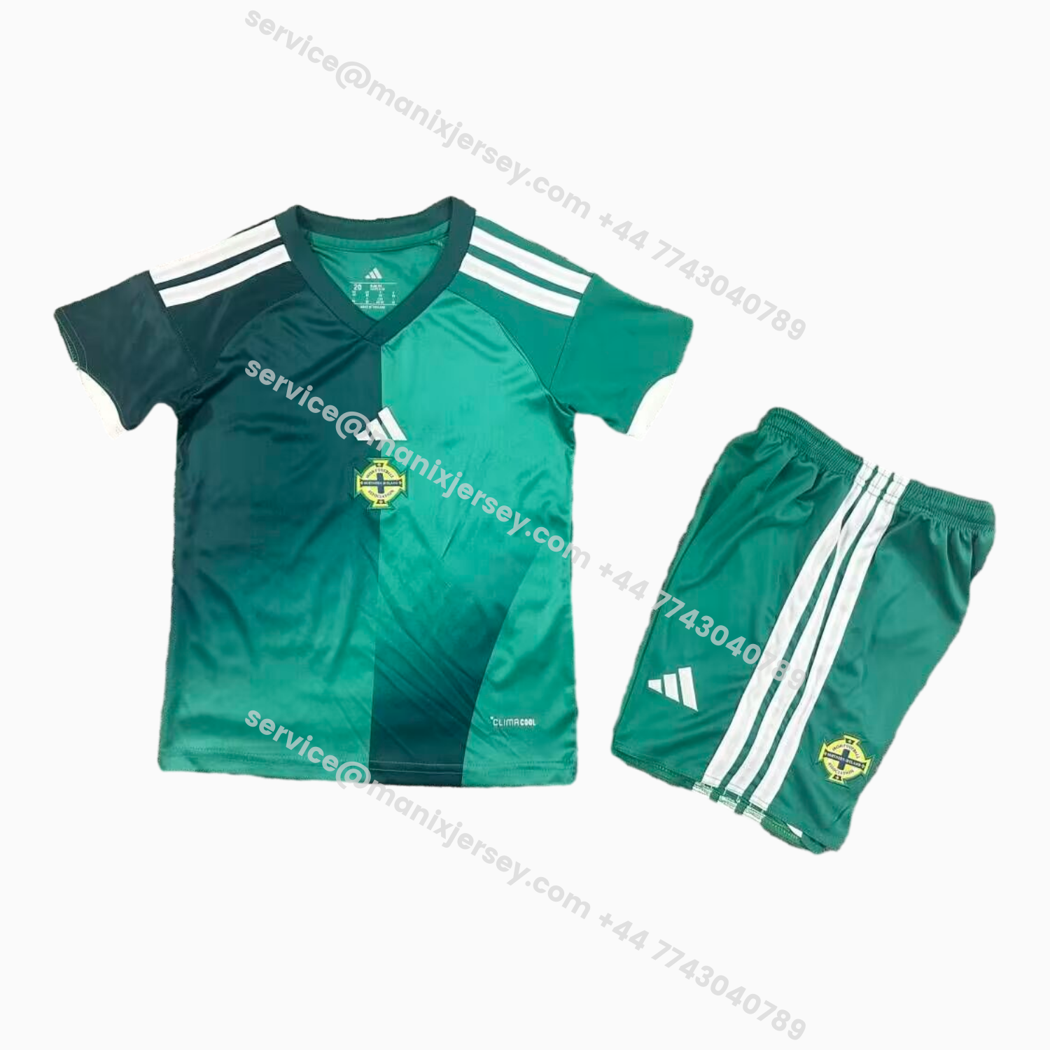 ManixJersey.com | Northern Ireland 25-26 Home Kids Kit -Customize Name, Number and Patch | Worldwide Shipping