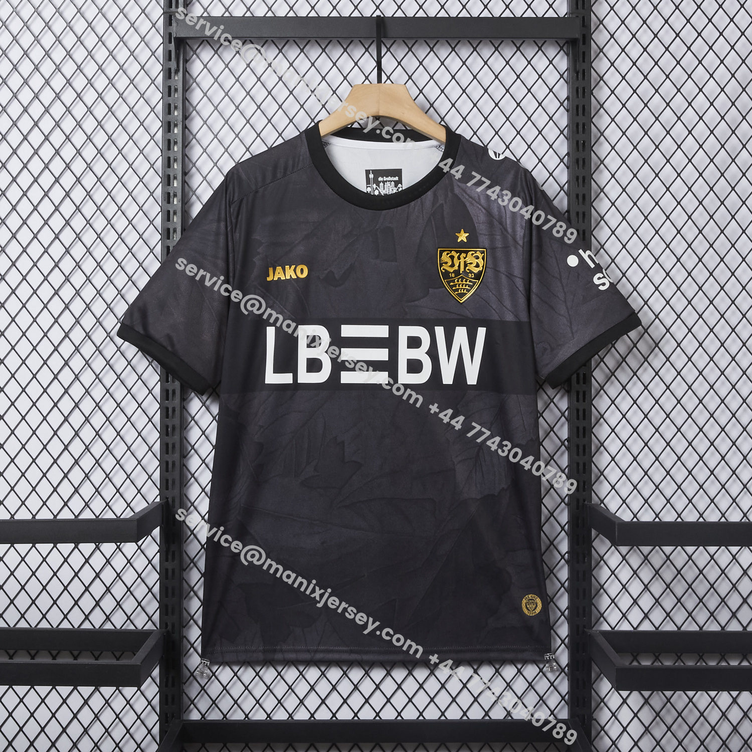 ManixJersey.com | VfB Stuttgart 25-26 Third Black Jersey - Fans Version -Customize Name, Number and Patch | Worldwide Shipping