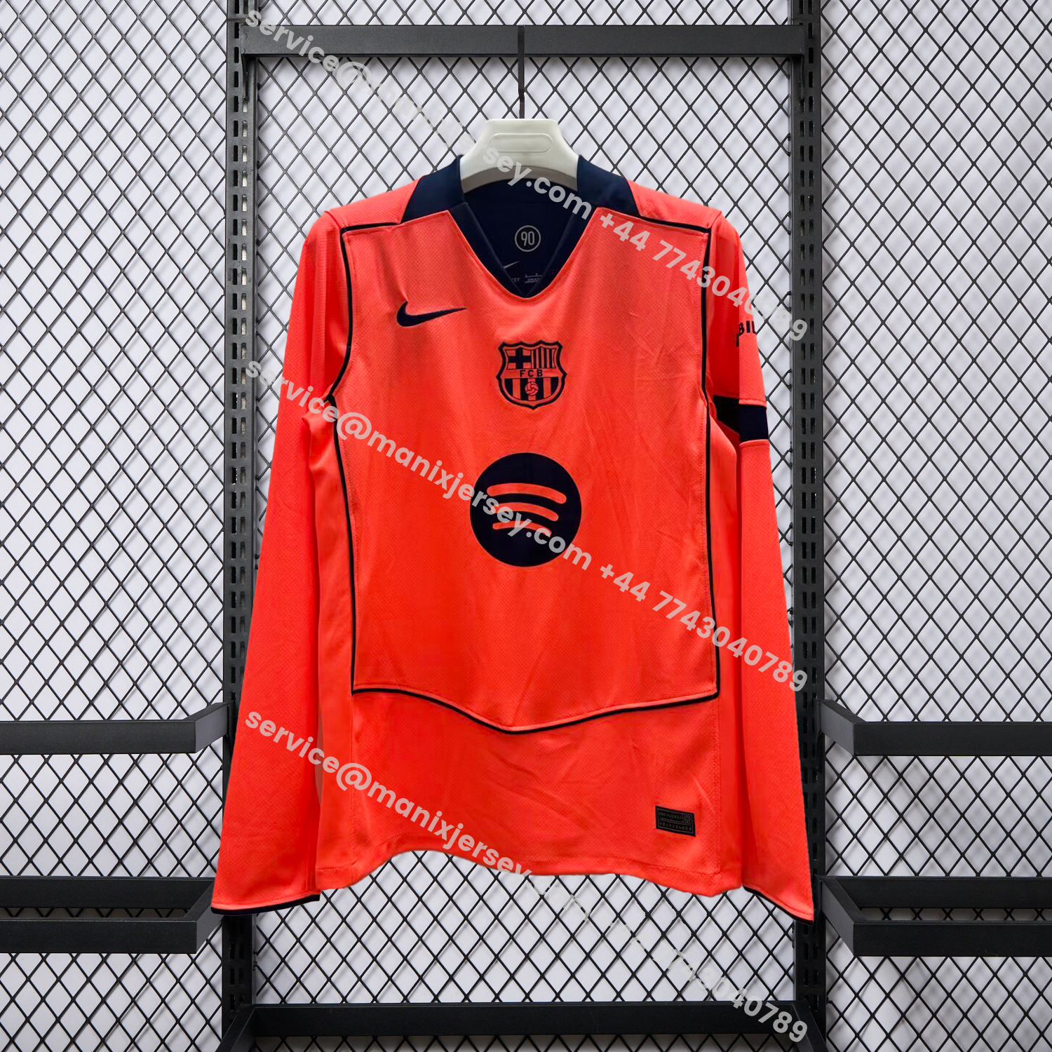 ManixJersey.com | Barcelona 25-26 Third Long Sleeves Jersey - Fans Version -Customize Name, Number and Patch | Worldwide Shipping