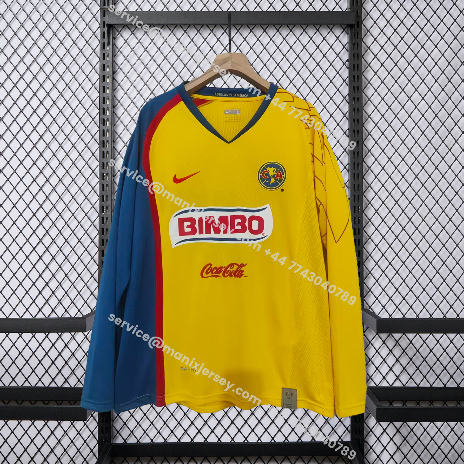 ManixJersey.com | Retro Club América 2007-08 Home Long Sleeves Jersey -Customize Name, Number and Patch | Worldwide Shipping