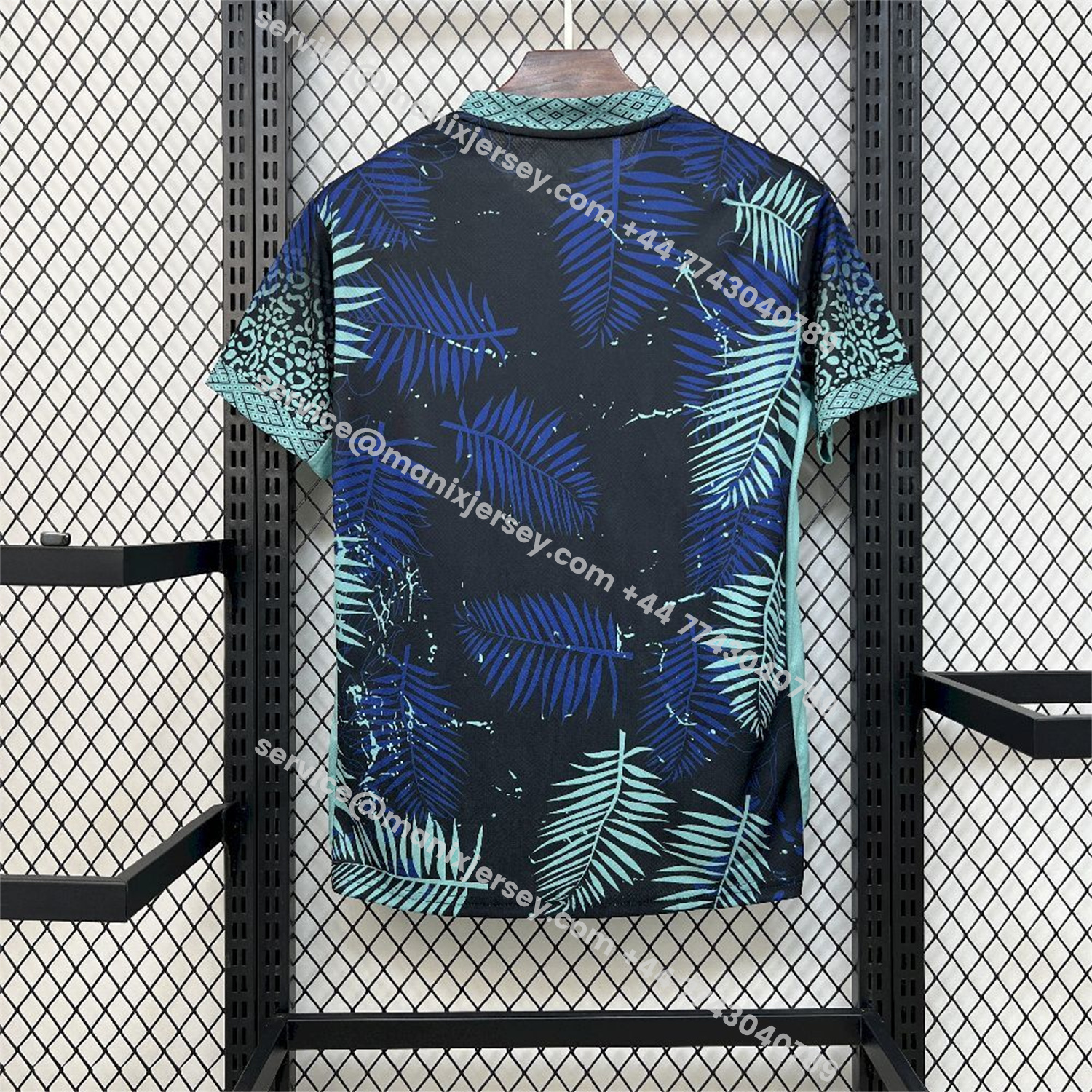 ManixJersey.com | Brazil 2026 Blue Leopard Special Jersey - Fans Version -Customize Name, Number and Patch | Worldwide Shipping