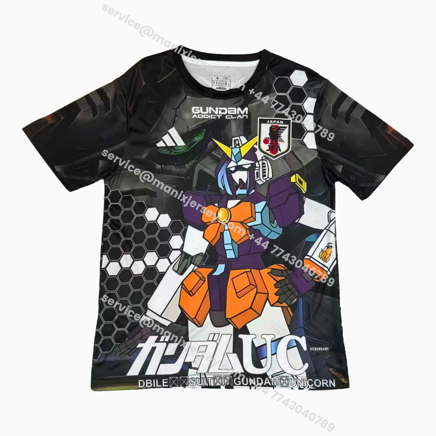 ManixJersey.com | Japan 25-26 Gundam Black Special Jersey - Fans Version -Customize Name, Number and Patch | Worldwide Shipping