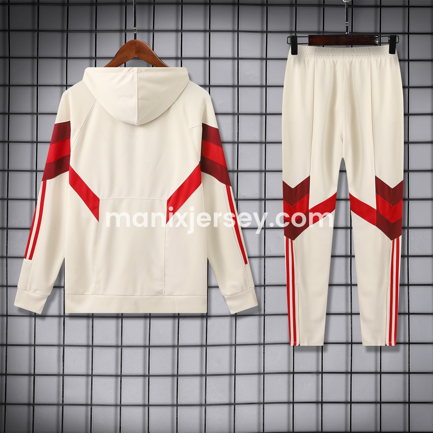 ManixJersey.com | Bayern Munich 24-25 Originals LFSTLR Training Hoodie Set - Beige -Customize Name, Number and Patch | Worldwide Shipping
