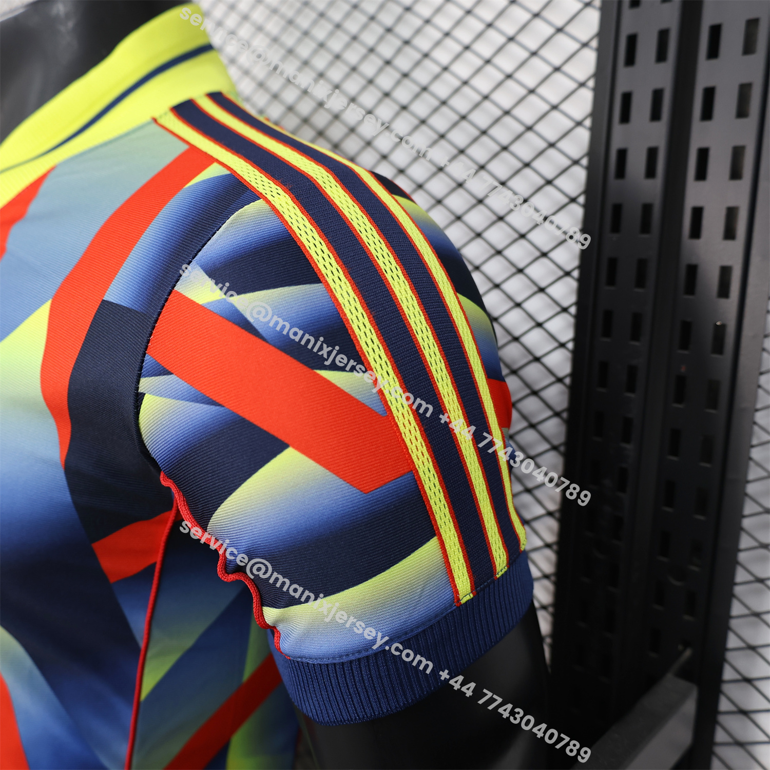 ManixJersey.com | Arsenal 25-26 Red Yellow Blue LFSTLR Jersey - Player Version -Customize Name, Number and Patch | Worldwide Shipping