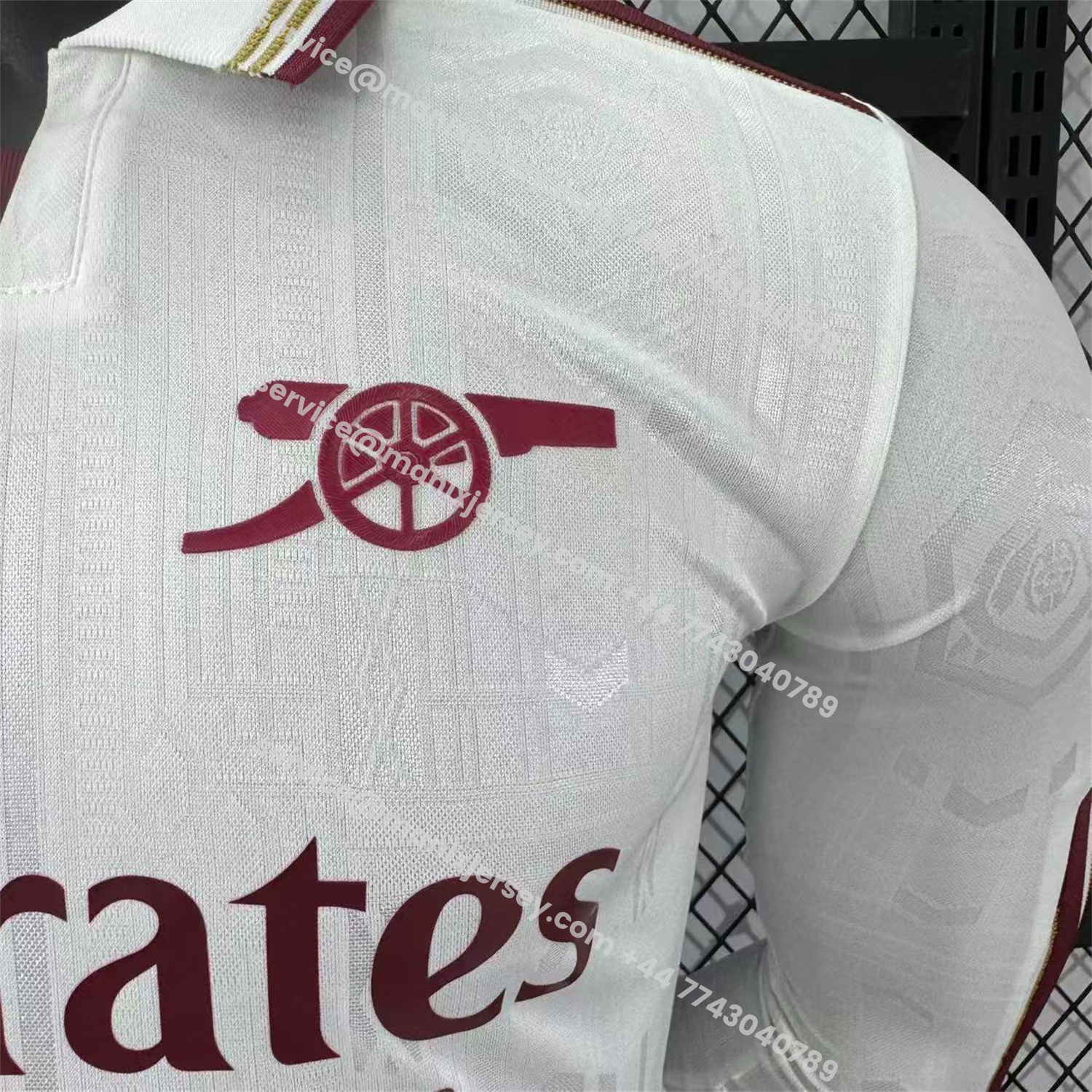 ManixJersey.com | Arsenal 25-26 Third White Long Sleeves Jersey - Player Version -Customize Name, Number and Patch | Worldwide Shipping