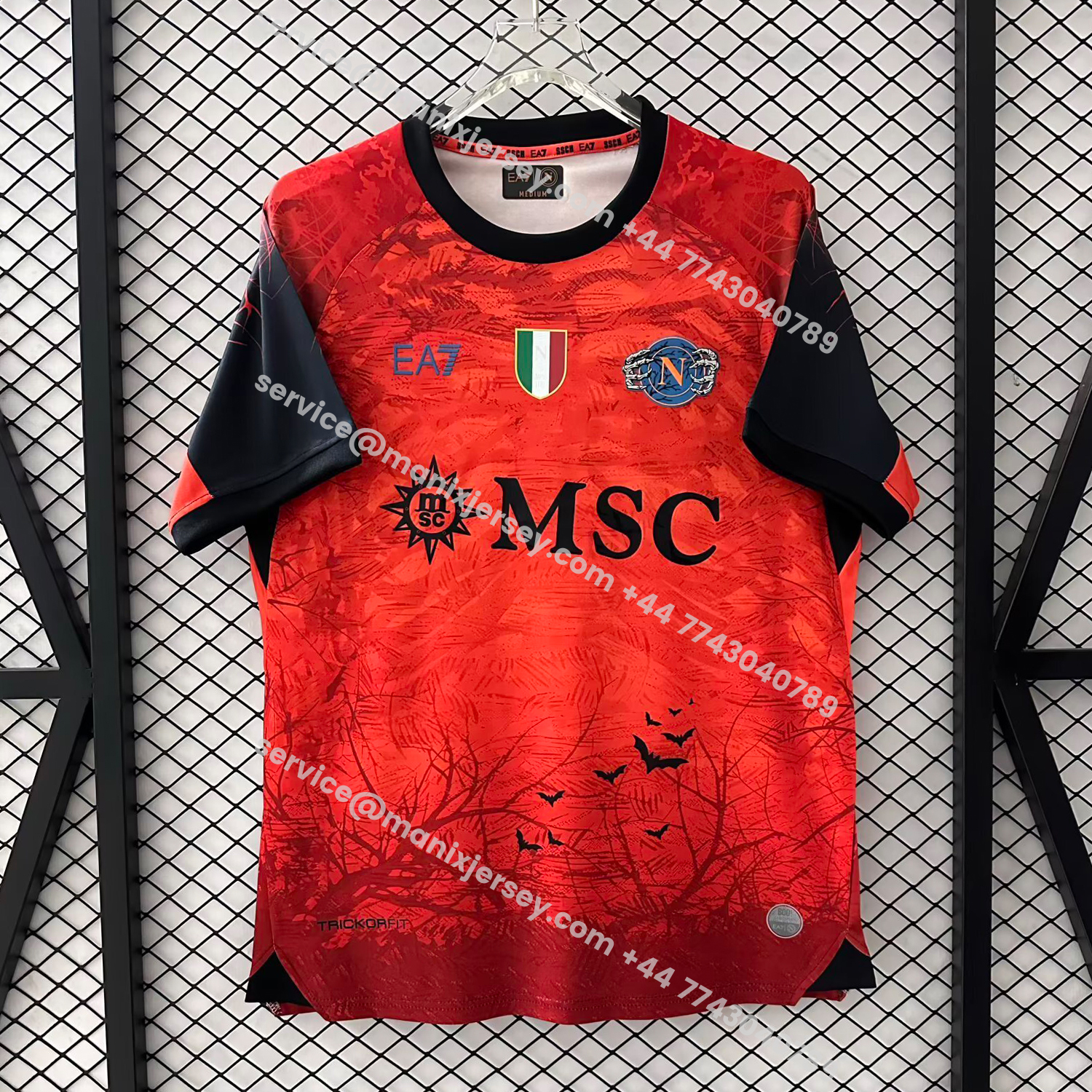 ManixJersey.com | Napoli 25-26 Halloween Orange Goalkeeper Jersey - Fans Version -Customize Name, Number and Patch | Worldwide Shipping