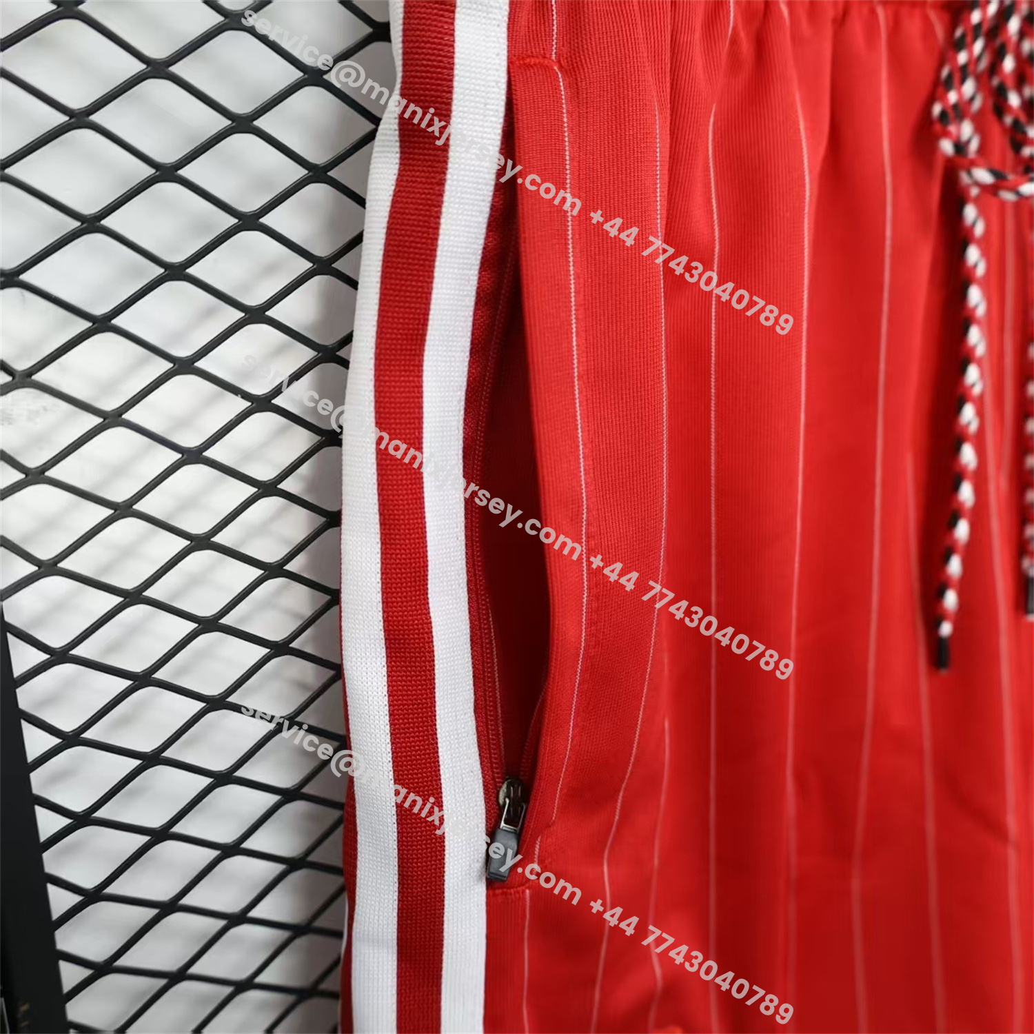 ManixJersey.com | Manchester United 25-26 Trefoil Red Travel Shorts - Player Version -Customize Name, Number and Patch | Worldwide Shipping