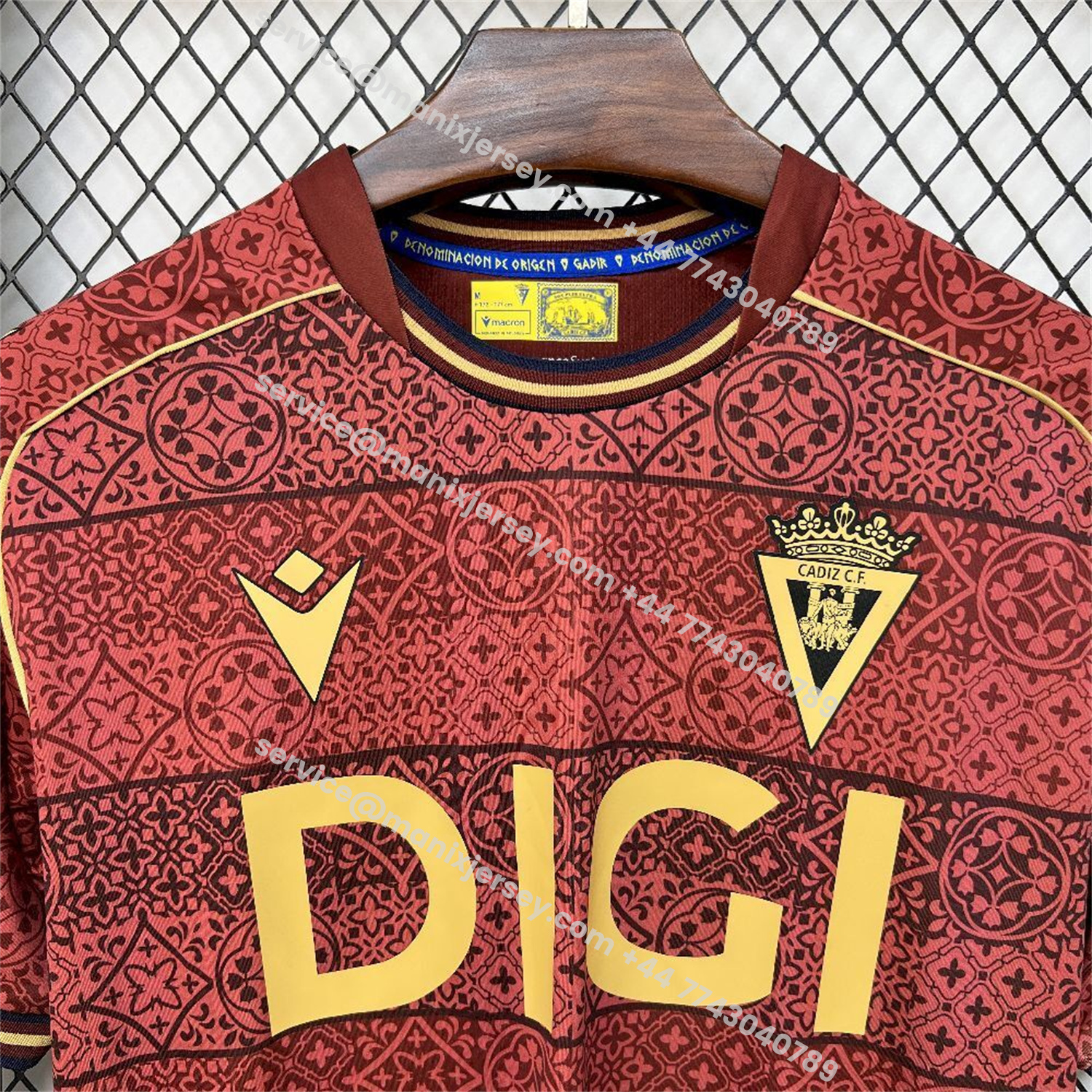 ManixJersey.com | Cádiz Cadiz 25-26 Away Red Jersey - Fans Version -Customize Name, Number and Patch | Worldwide Shipping