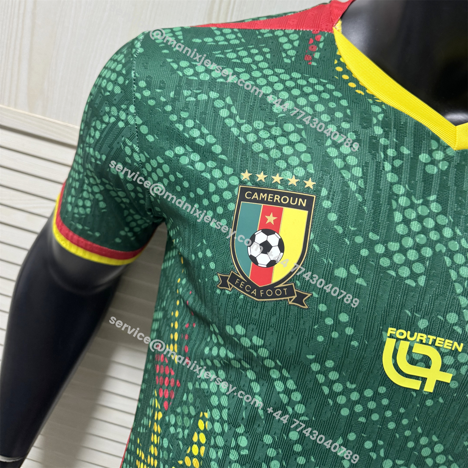 ManixJersey.com | Cameroon 2026 Home Green Jersey - Player Version -Customize Name, Number and Patch | Worldwide Shipping