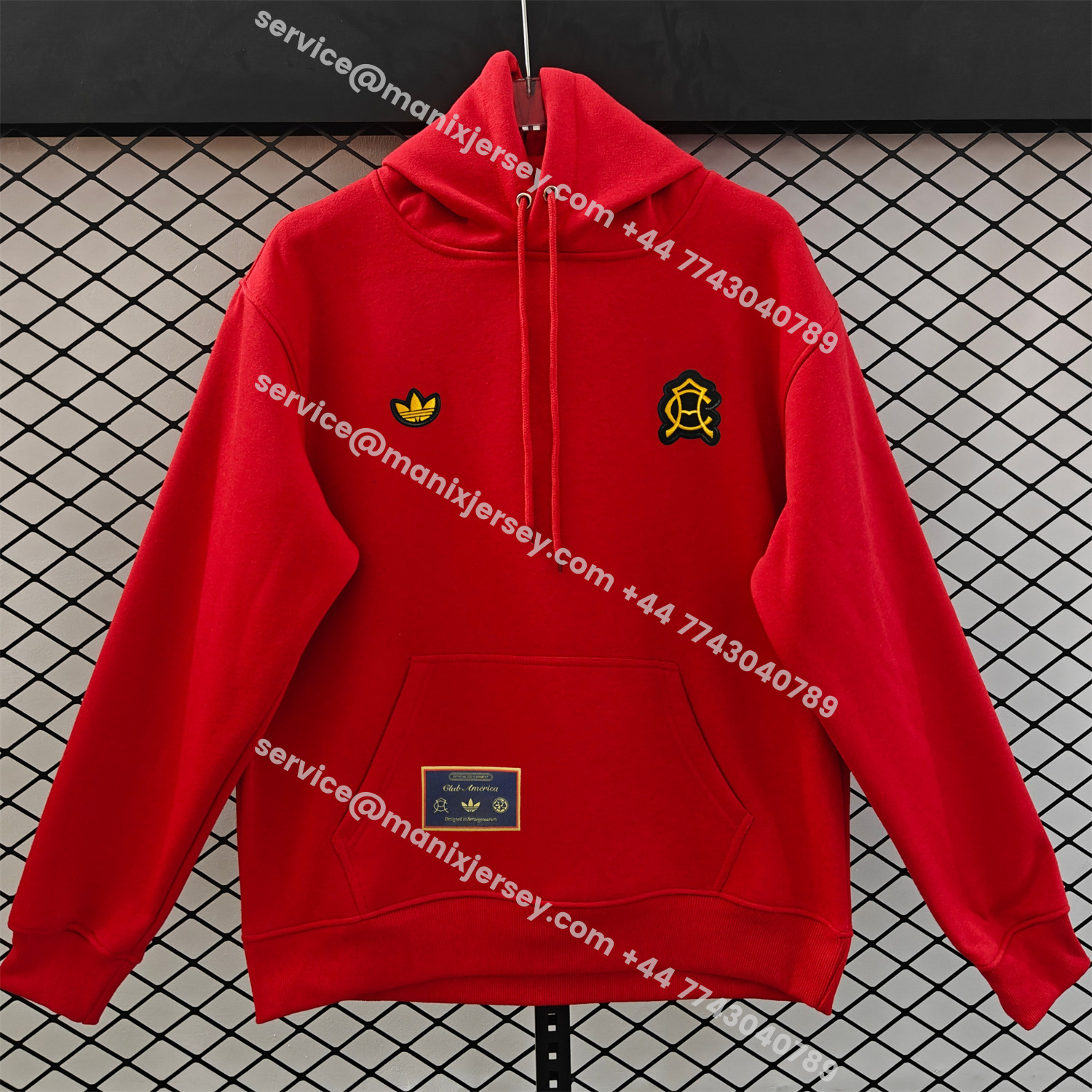 ManixJersey.com | Club América 25-26 Originals Terrace Icon Unisex Pullover Hoodie -Customize Name, Number and Patch | Worldwide Shipping