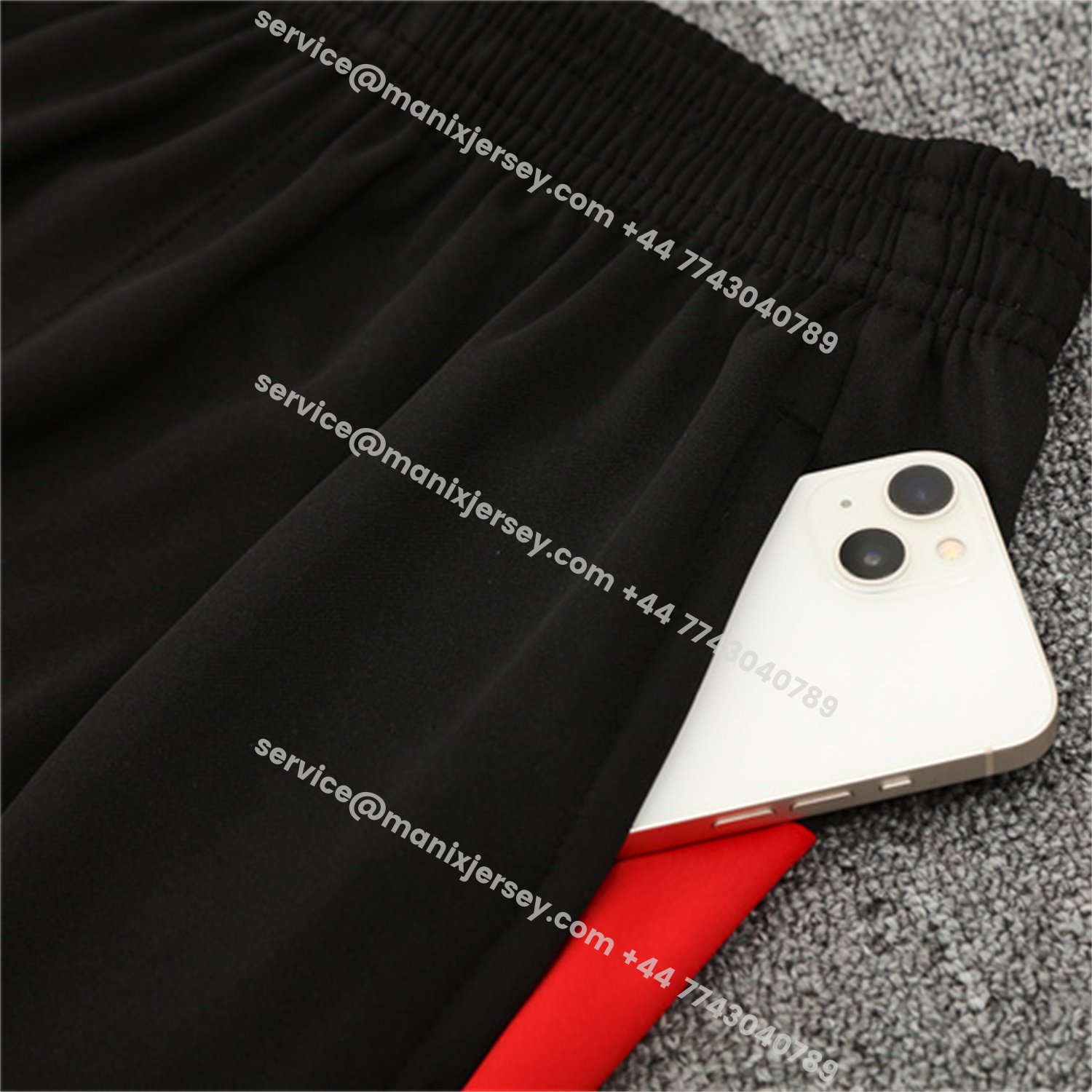 ManixJersey.com | Portugal 25-26 Long Sleeve Training Set - Black Top & Black Pants -Customize Name, Number and Patch | Worldwide Shipping