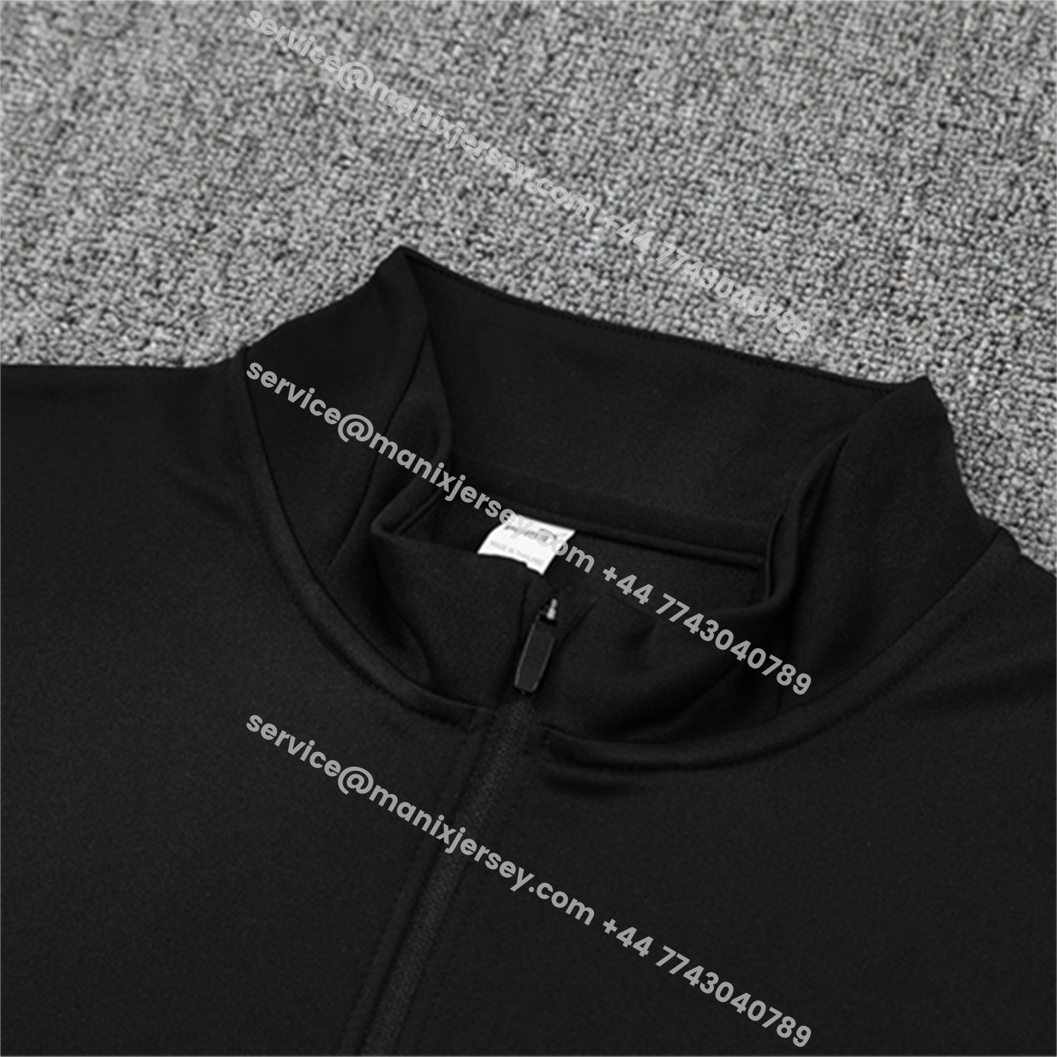 ManixJersey.com | Manchester City 25-26 Kids Long Sleeve Training Set - Black Top & Black Pants -Customize Name, Number and Patch | Worldwide Shipping