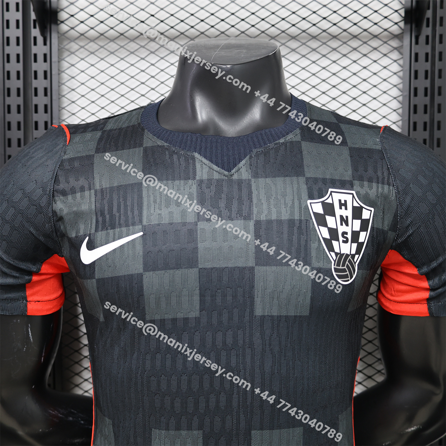 Croatia 2026 Dark Gray Checkered Pattern Checkerboard Special Edition Jersey - Player Version:football jersey mysite: unitedjerseyfootball 邓江浪:football
