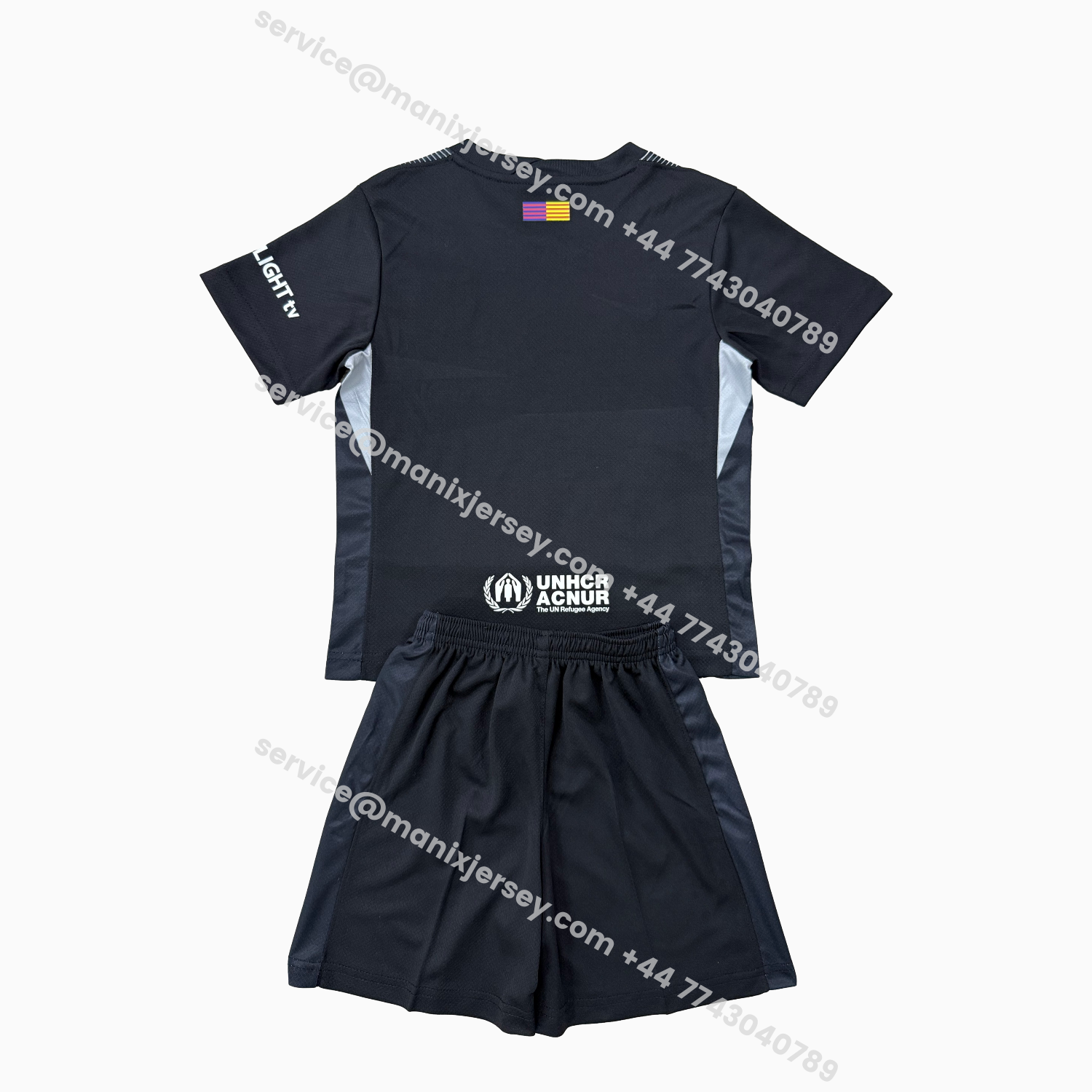 ManixJersey.com | Barcelona 25-26 Black Goalkeeper Men's Adult Jersey Set - Fans Version -Customize Name, Number and Patch | Worldwide Shipping