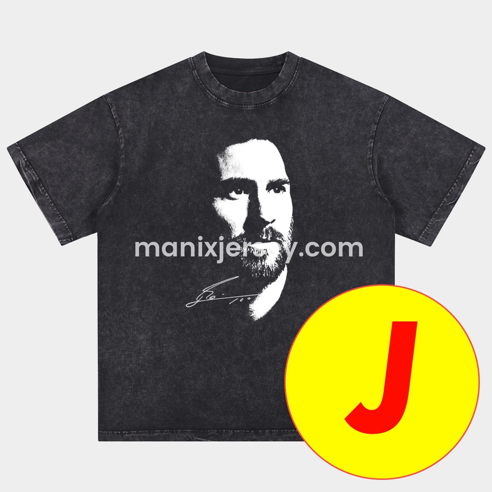 ManixJersey.com | Messi GOAT Argentina Barcelona INT M.A.M Oversized Washed T-Shirt -Customize Name, Number and Patch | Worldwide Shipping